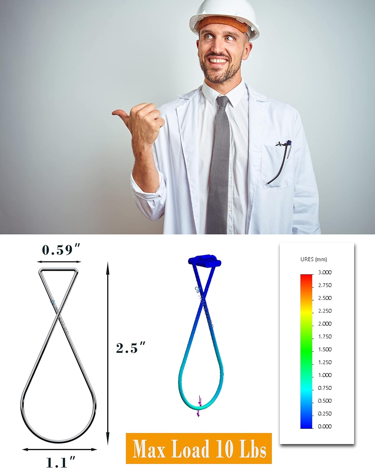 NACETURE Ceiling Hook Clips- 100 Pack Drop Ceiling Hanger Hooks Hanging on Suspended Ceiling Tile, Grid Clips Heavy Duty for Light Plant Office Home Stores Classroom and Wedding Decorations image number 2