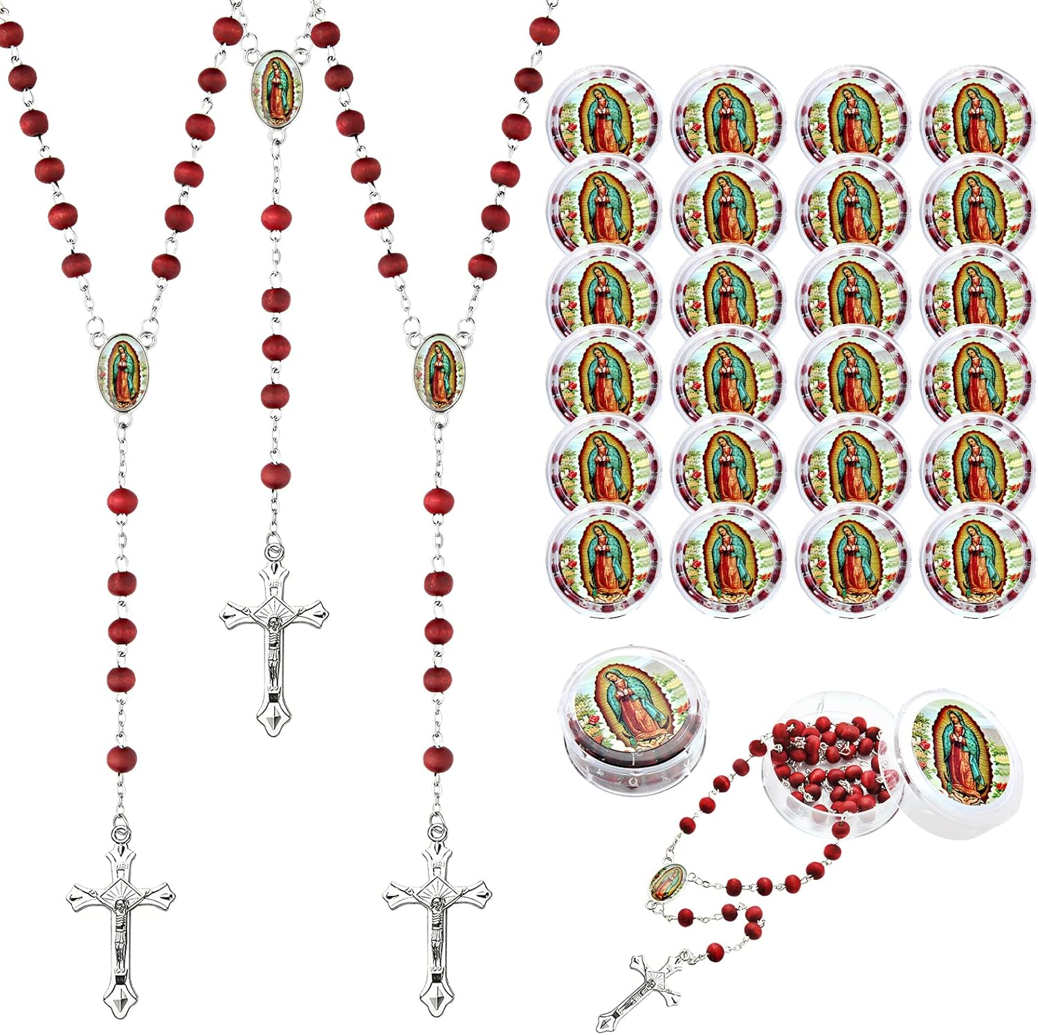 Brilucky Rosary Beads Bulk for Baptism Favors