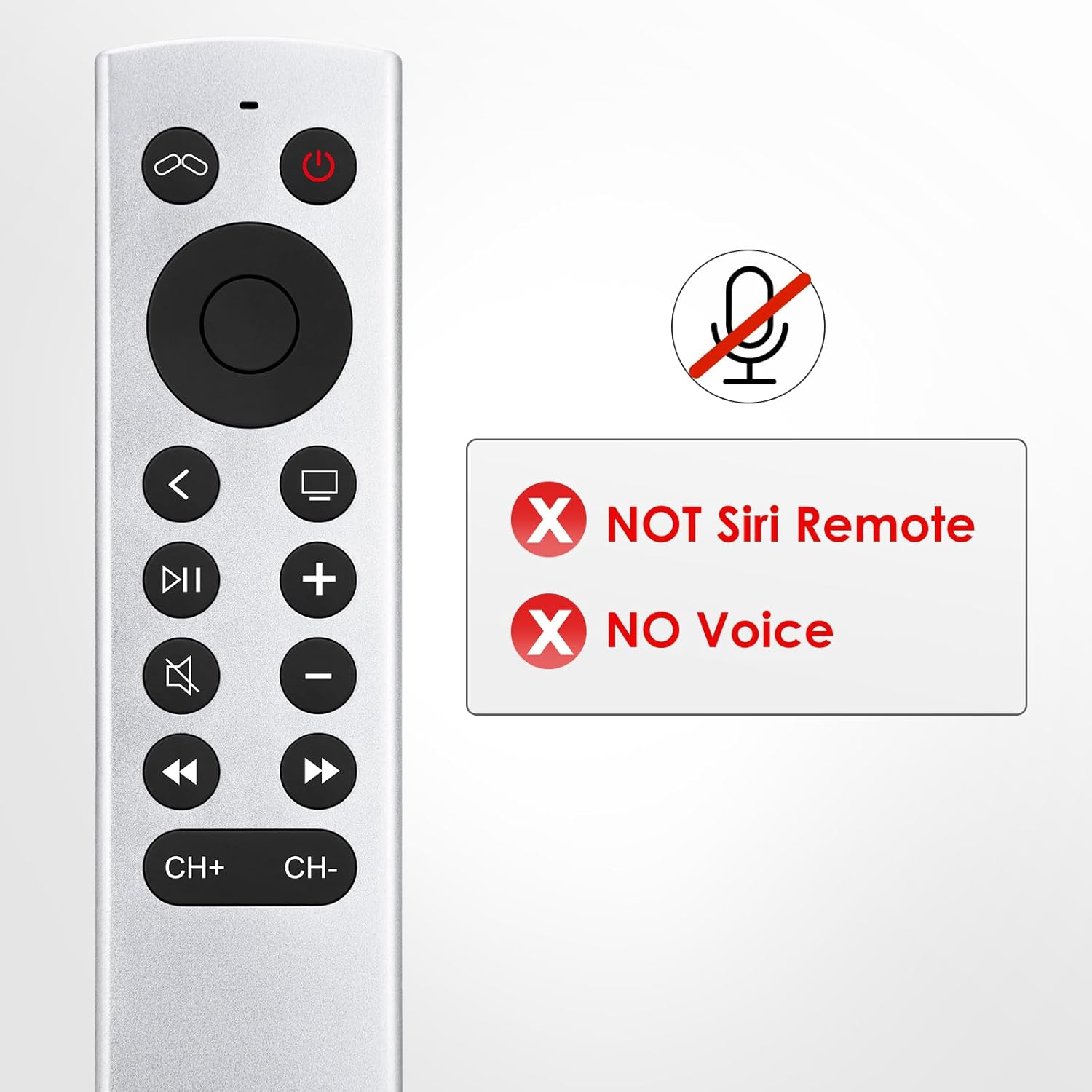Replacement for Apple-4K-Tv-Remote-Control, Universal Siri-Remote Control for Apple TV 4K/HD (NO Siri and Voice) image number 5