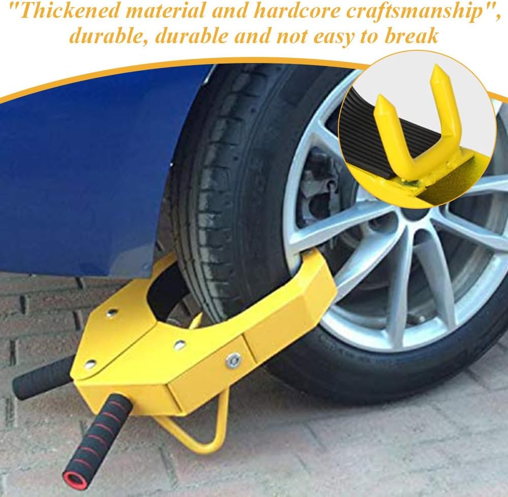 Adjustable Tire Boot Lock, Portable Wheel Lock, Universal Anti-Theft Lock, Automobile Security Tire Lock, for Car, Truck, UTV, ATV Parking Little Surprise image number 3