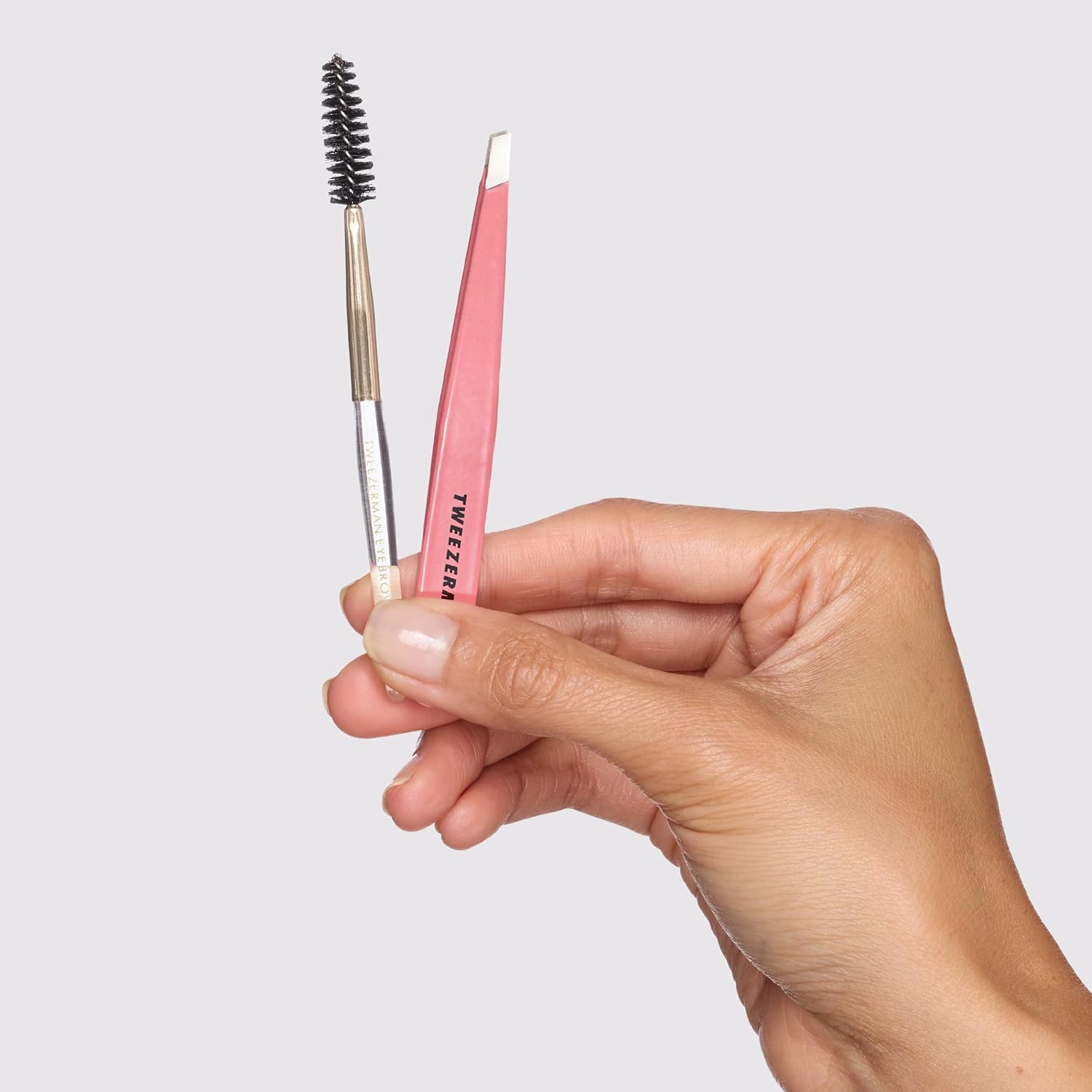 Tweezerman Exclusive Tea Rose Full Slant Tweezer and Brush image number 4
