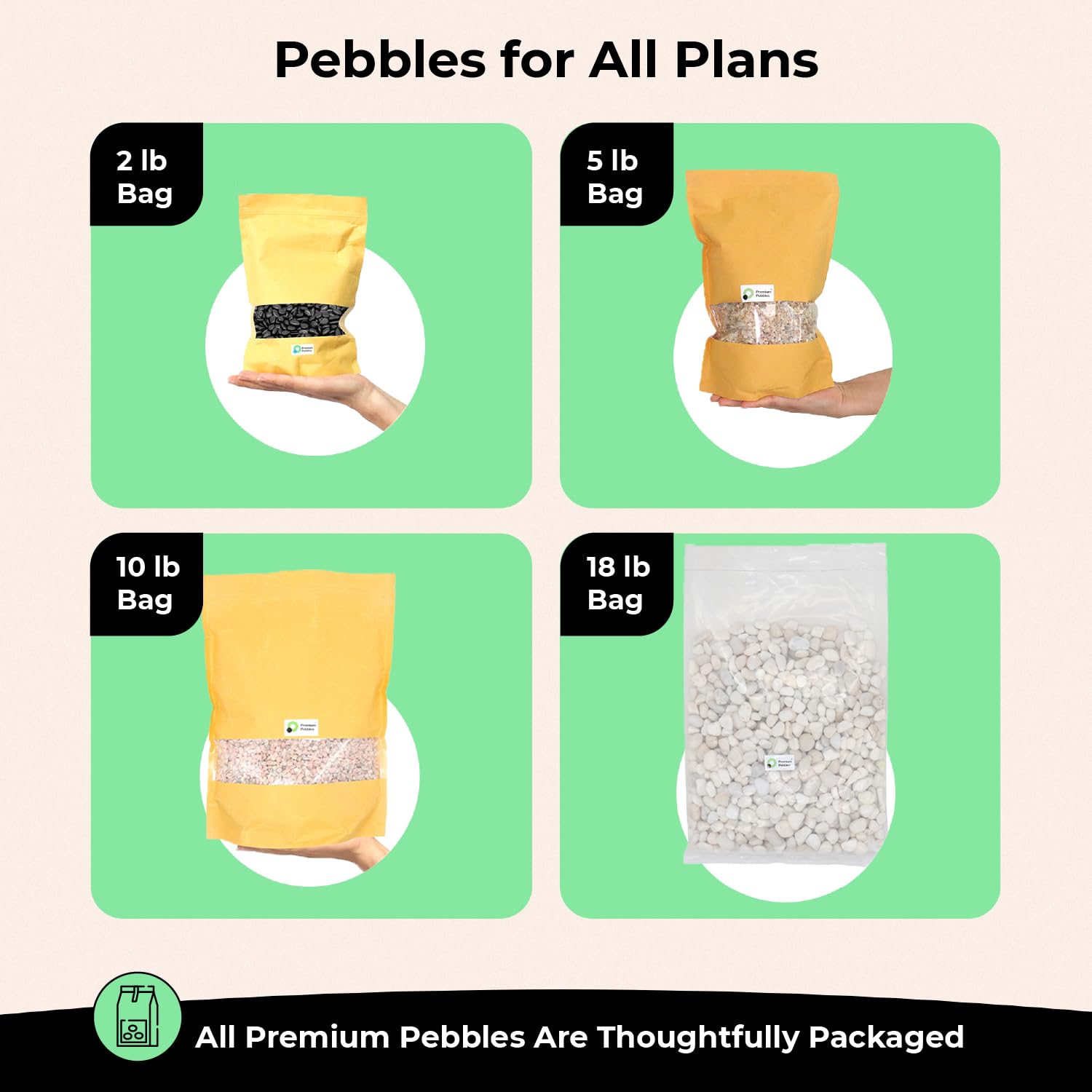 Premium Pebbles Volcanic Rock for Plants. Black Lava Rock. 1/5 Inch - 2 Lbs for Potting Soil, Succulents, Pots, Plants, Indoor, Crafting, Vase Fillers (Mini (0.2 Inch), Horticultural - Black Lava, 2) image number 3