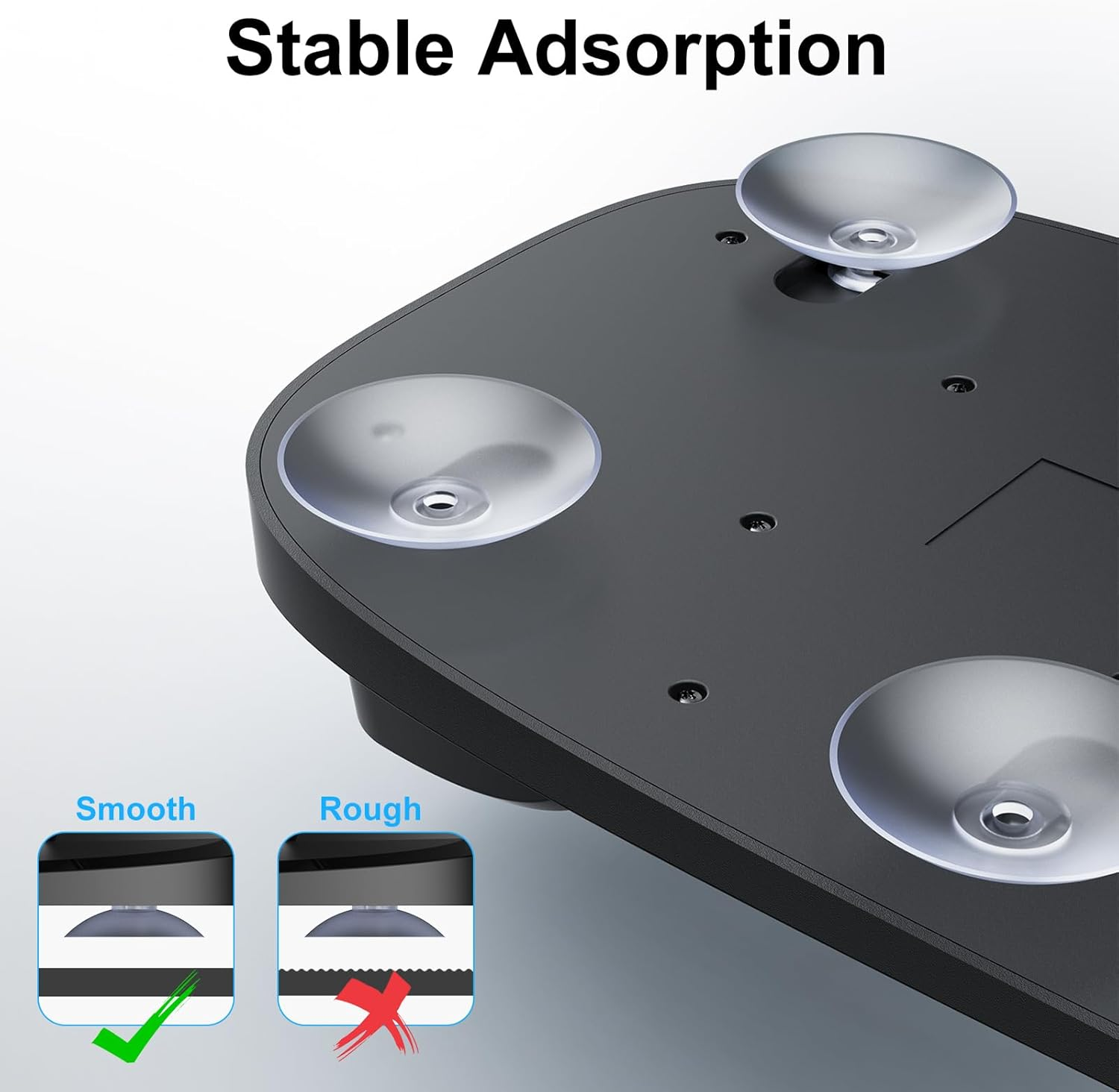 HONCAM Steering Wheel for Nintendo Switch/Switch 2, Racing Wheel Table Attachment with 4 Suction Cup for Joycons, Enhanced Stability for Immersive Racing Games, Black image number 5