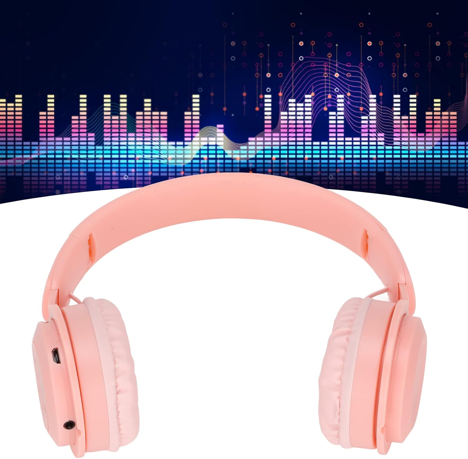 Kids Headphone Foldable over Ear Headphones with Stereo Sound for Kids, Chip with 5.0, Easy to Operate for Comfortable Experience (Roseate) image number 4