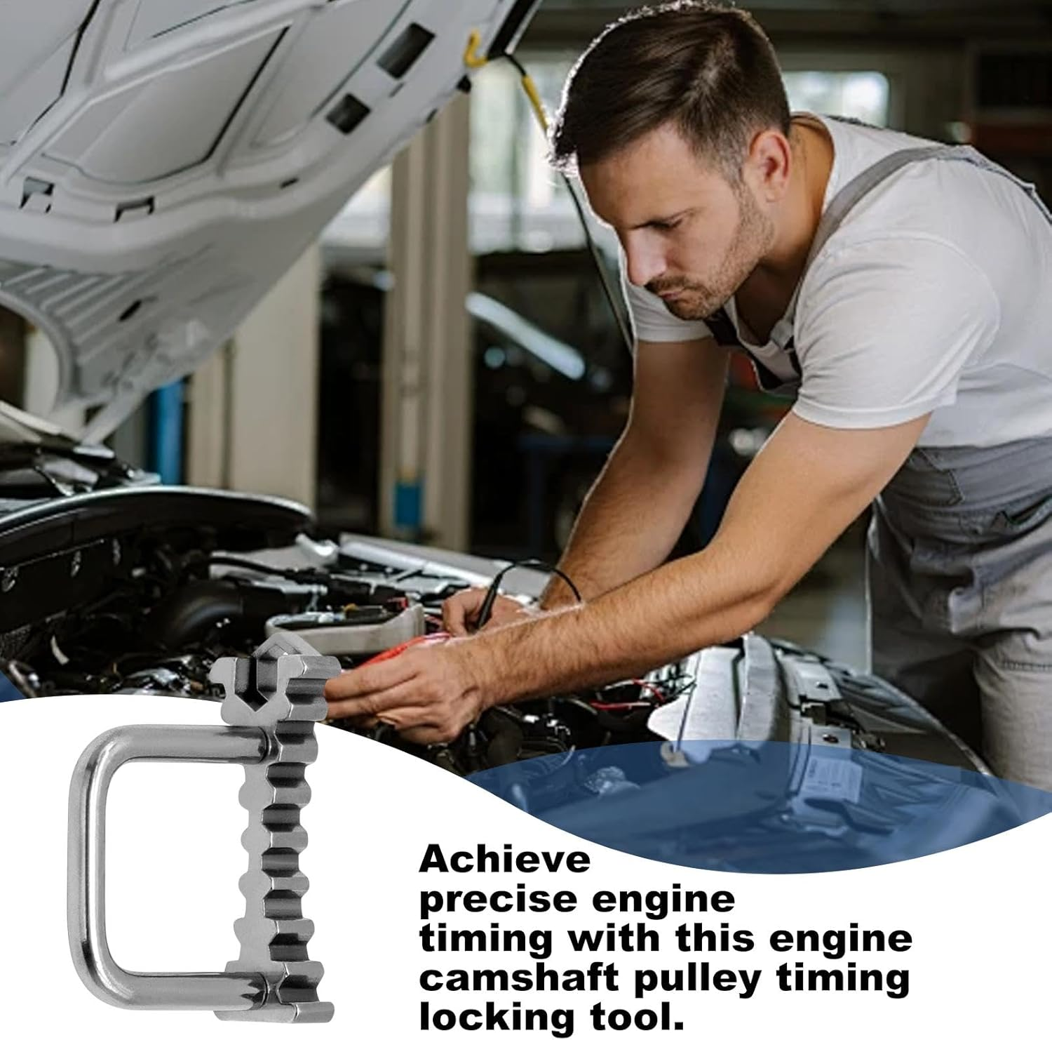 Camshaft Belt Locking Tool - Engine Timing Tool, Secure Pulley Holding Device | Precision Alignment Tool, Steel Auto Repair Equipment for Engine Maintenance, Belt Replacement, and Professional Car Ser image number 6