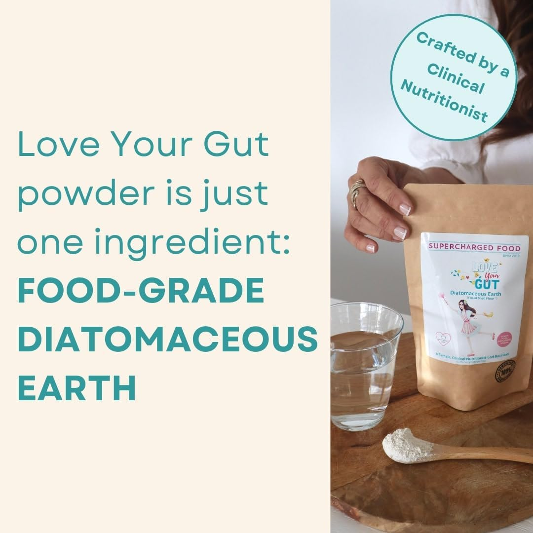 Food Grade Diatomaceous Earth Powder, Natural Gut Health Support | Gentle Daily Balance | by Lee Holmes' Supercharged Food | Trusted since 2012 (100G) image number 6