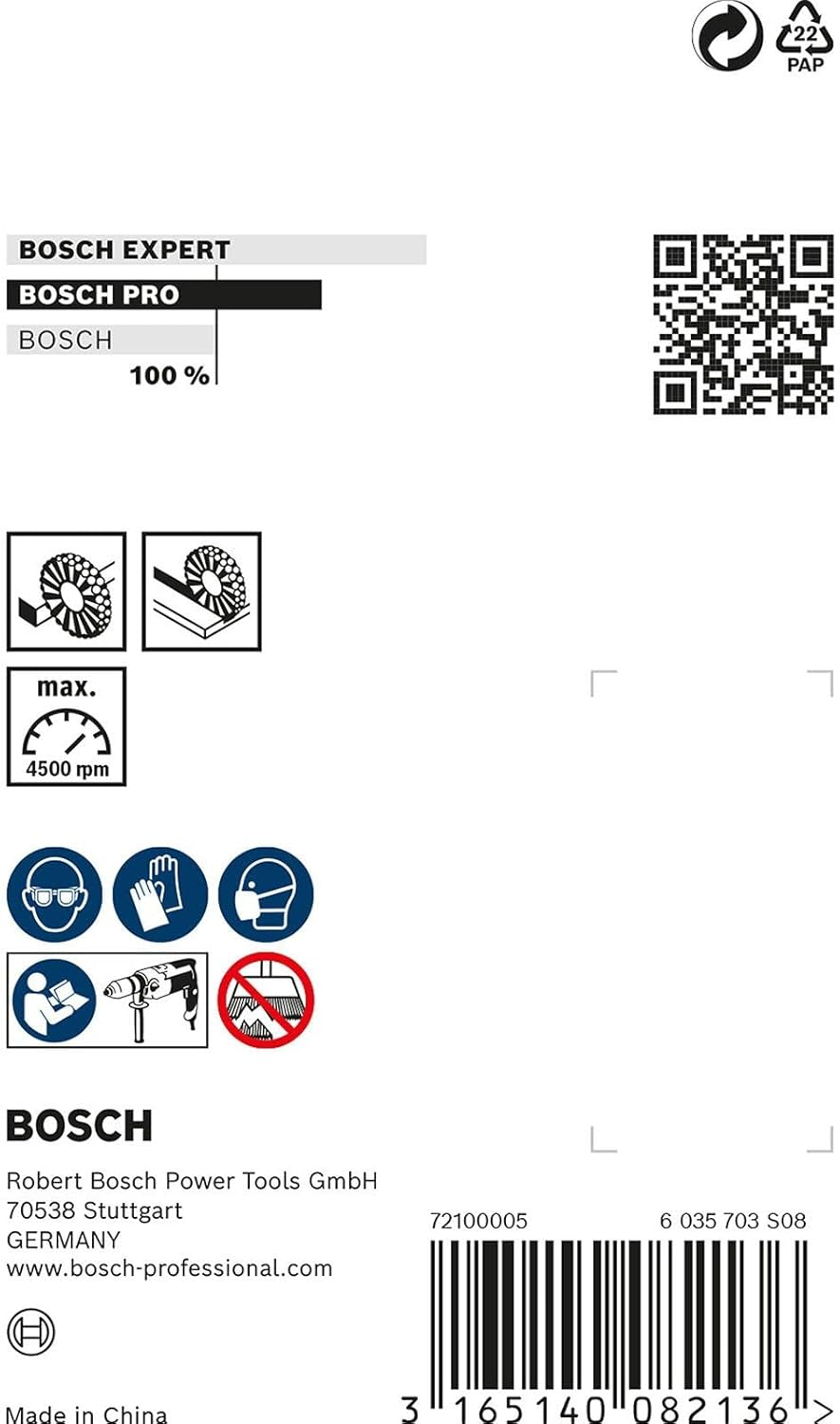 Bosch Professional 2608622054 6Mm Shank Wheel 70Mm, Crimped Wire, 0.2Mm Brass, 0.2 Mm image number 2