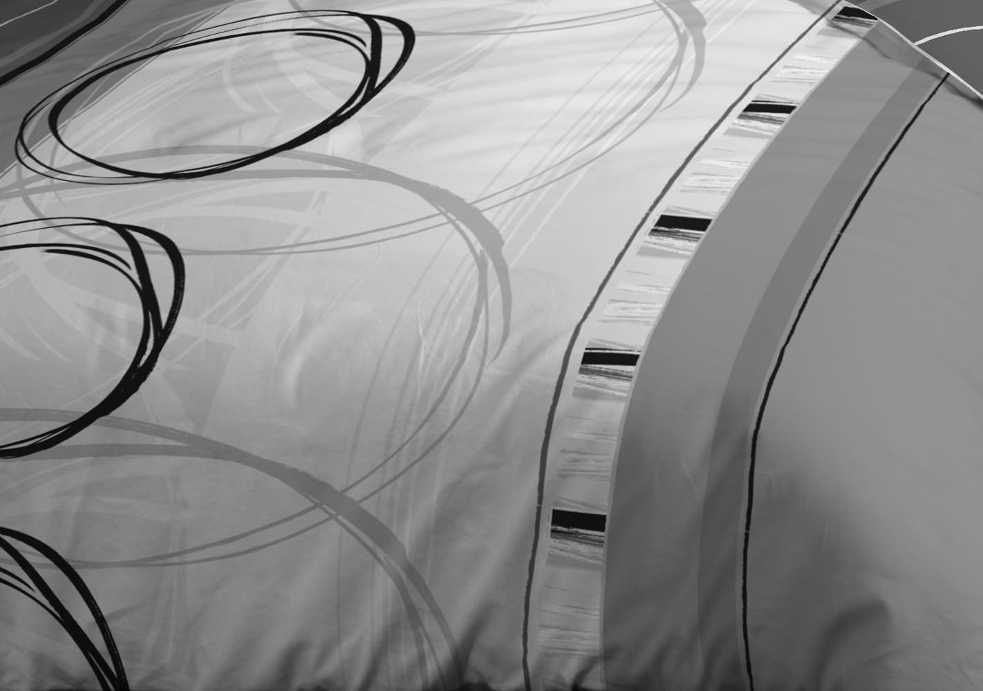 Le Linge De Jules Duvet Cover 220 X 240 Cm + 2 Pillowcases Microfibre Soft and Durable Easy Care Freewheel Grey image number 5