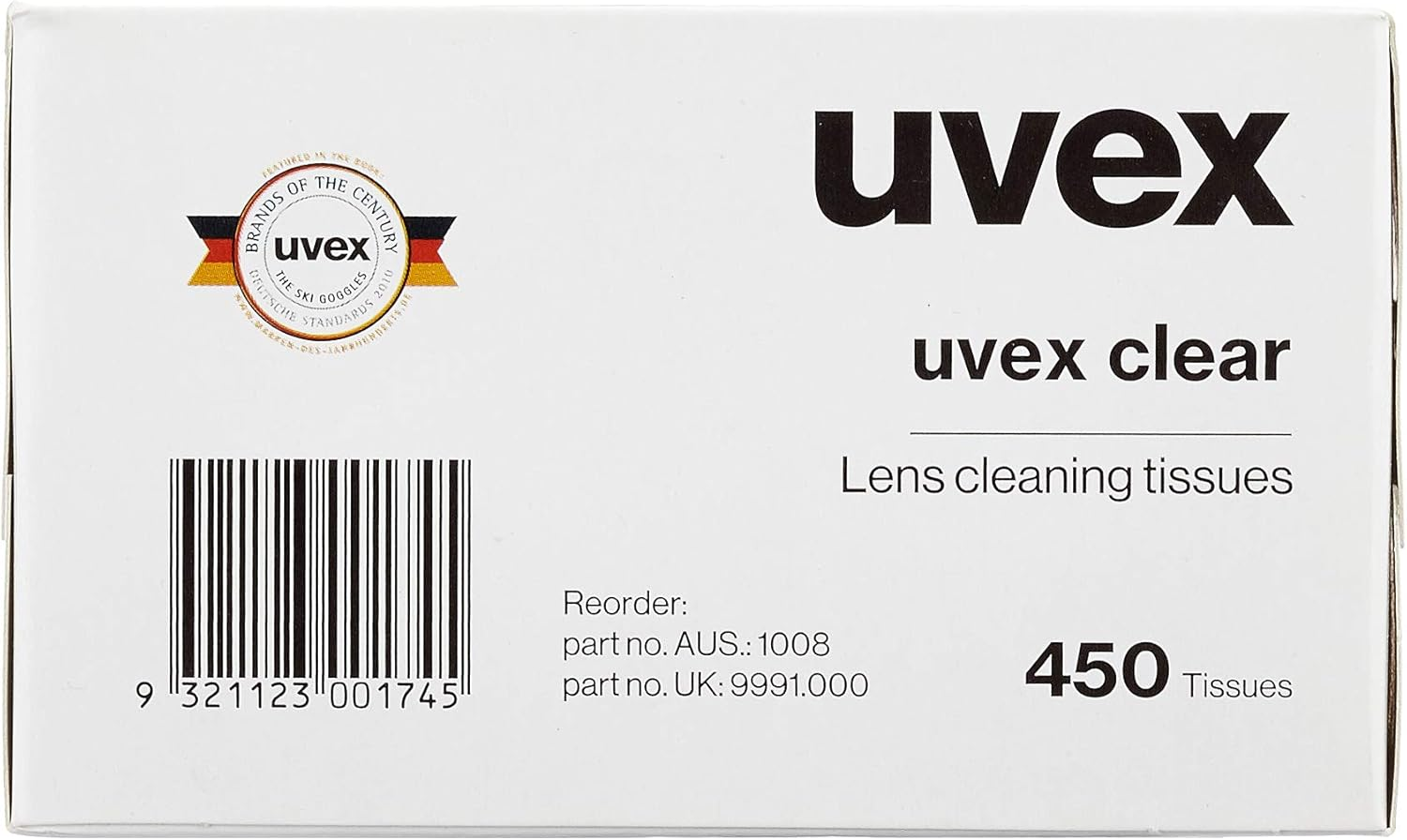 Uvex Clear Lens Cleaning Tissues (Pack of 450) image number 4