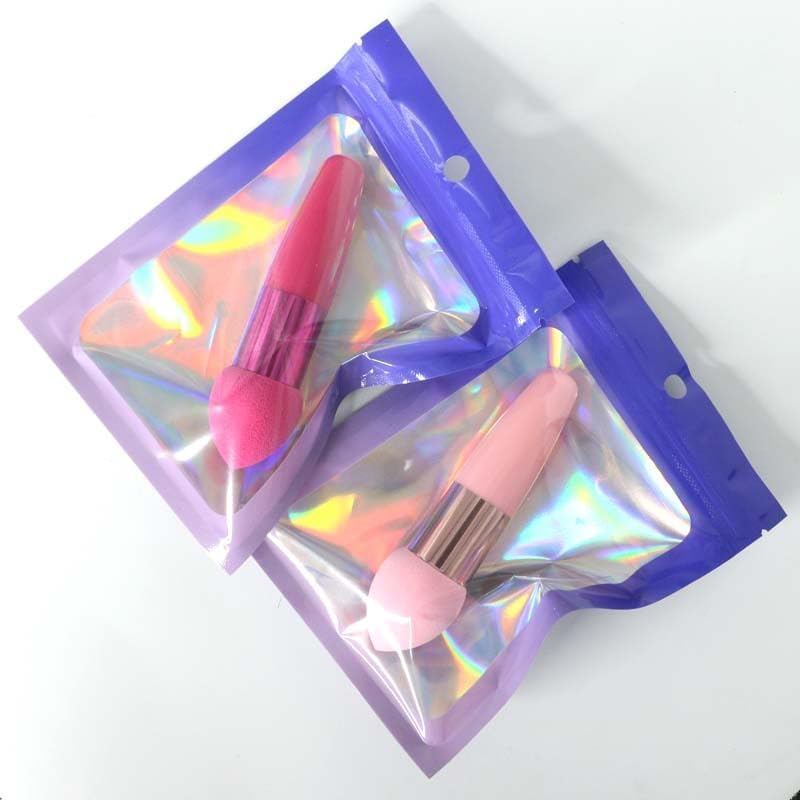 Handle Sponge Puff Stick Wet and Dry Liquid Cream Foundation Liquid Concealer Puff Brush Stick Beauty Cosmetic Tool, Pack of 1 (Pink, One Size) image number 2