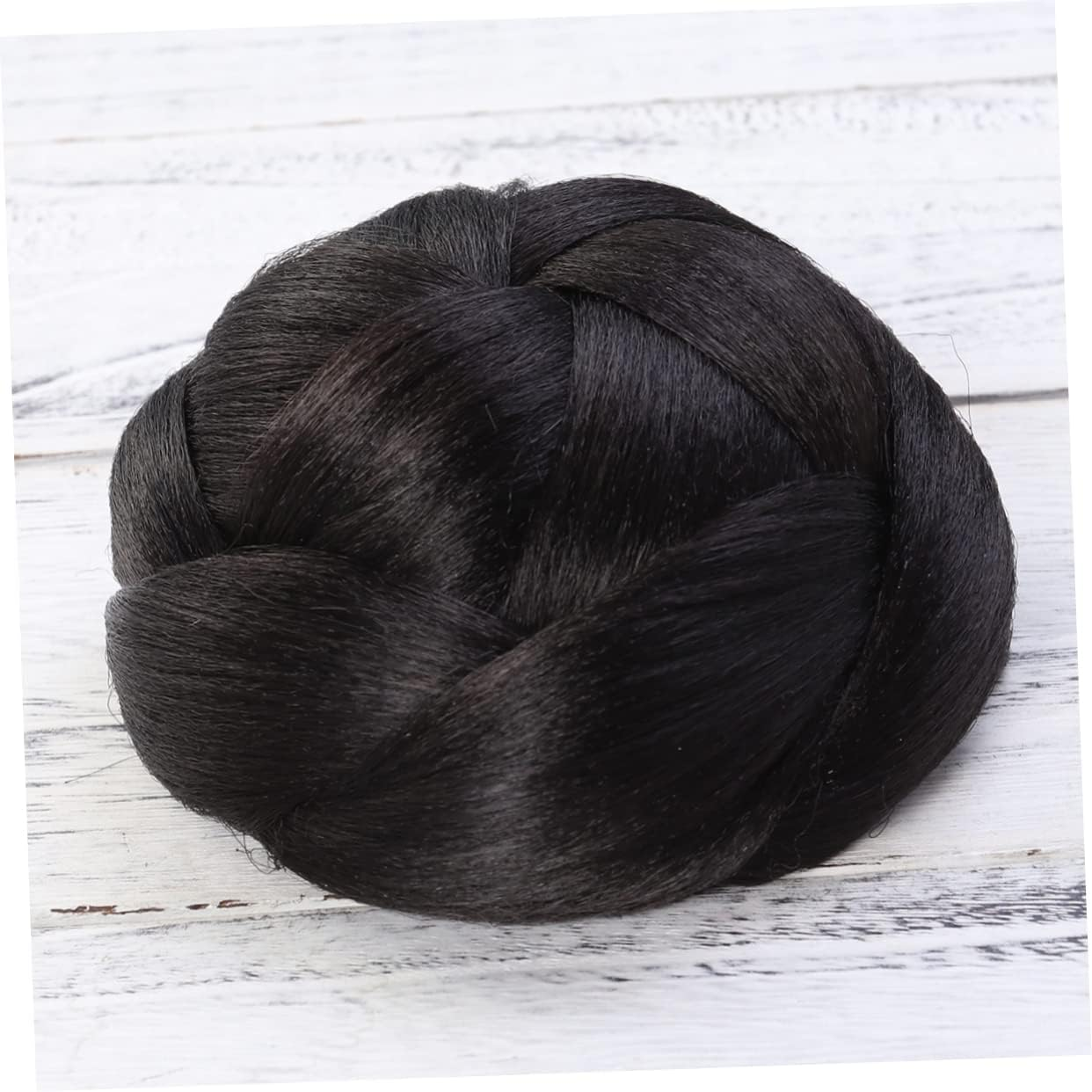 Healeved 3Pcs Fake Braid Bun Braided Hair Hair Extensions for Women Adding Fullness Style to Everyday Special Occasion Hairstyles image number 2