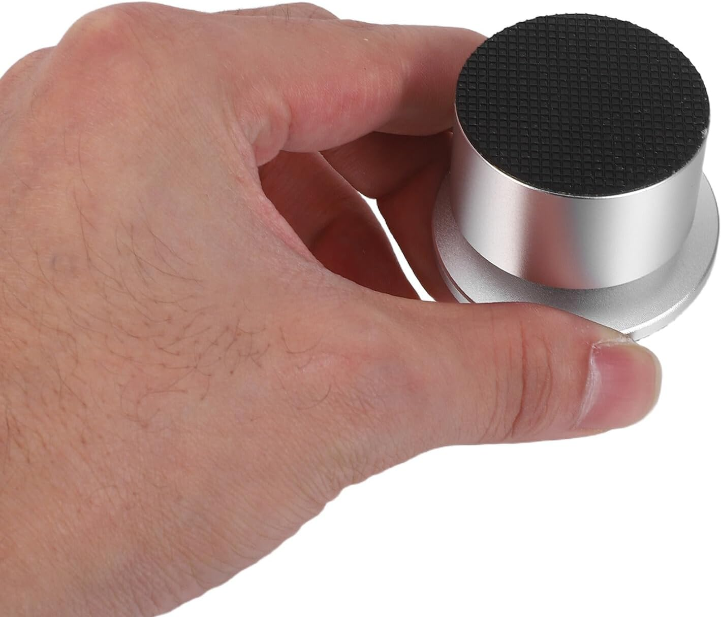 LRXIYODE 4Pcs Silver Metal Speaker Isolation Spikes with Vibration Dampening Pads for Hifi Audio Systems, Anti-Vibration Loudspeaker Feet for Turntables, CD Players, and Home Sound