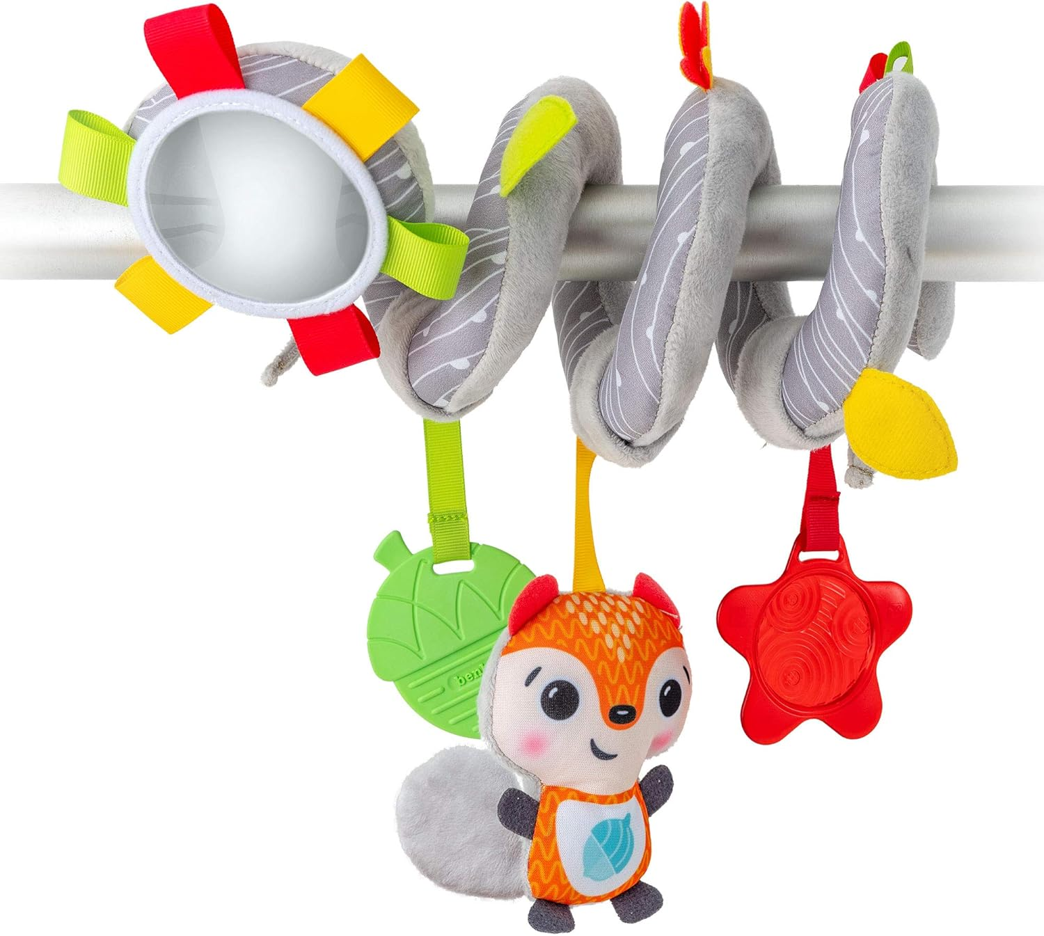 BENBAT Dazzle Friends on the Go Toys Hanging Spiral Toy for New Born and Above, Multi/Colour (BM710)