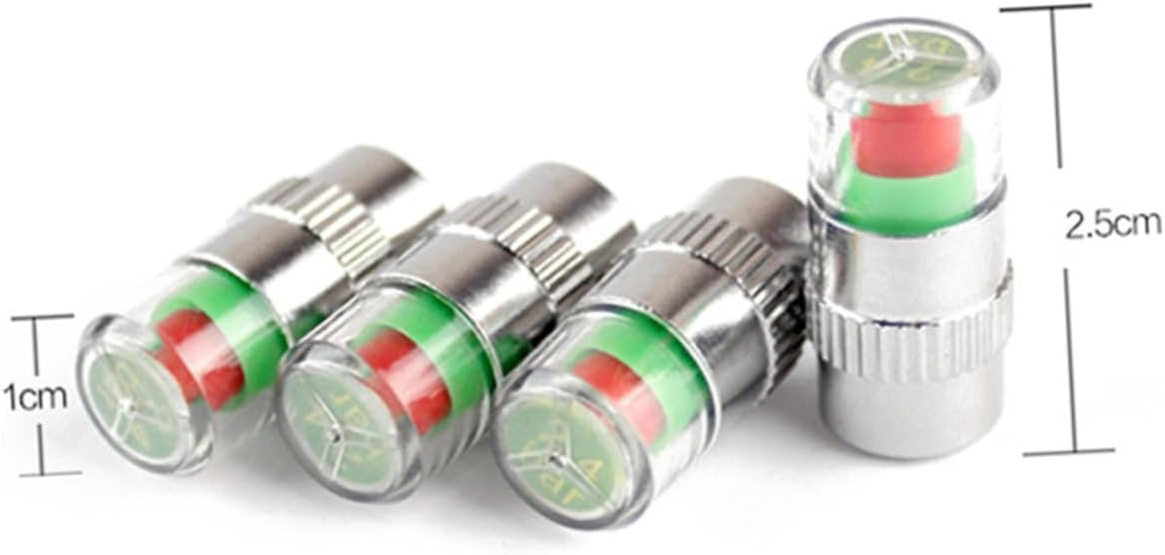Iplusmile 4Pcs Car Tire Pressure Warning Caps Copper Core Sensor, Dust Caps Pressure Indicator for Vehicle Tyre Monitoring, Compatible Automotive Wheels for Safe Driving image number 3