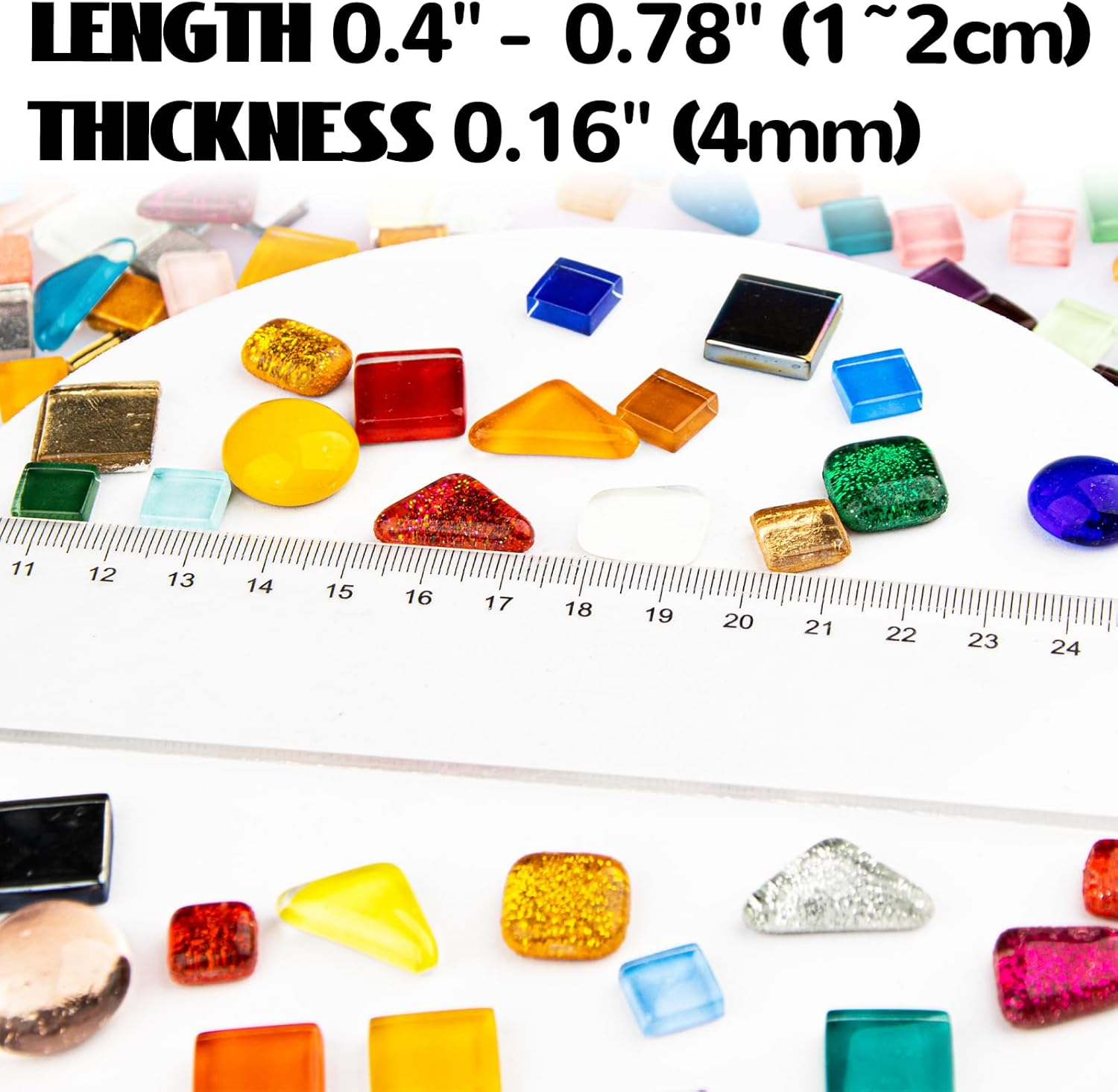 500G/1.1 Pounds Glass Mosaic Tiles, Irregular Crystal Mosaic Tiles for Crafts Bulk and Tiny Stepping Stone Kit, Transparent Stained Glass Sheets for Handmade DIY Art Crafts and Home Decoration,Blue - Green image number 4