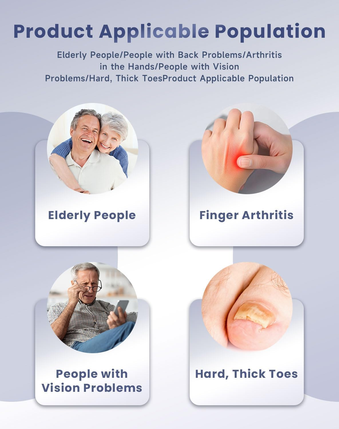 Smart Nail Clipper, 2025 Upgrade Easy Clip Nail Clipper with LED Light, 3 in 1 Electric Nail Clippers for Thick Nails, Low Vision, Arthritis People (Gray)