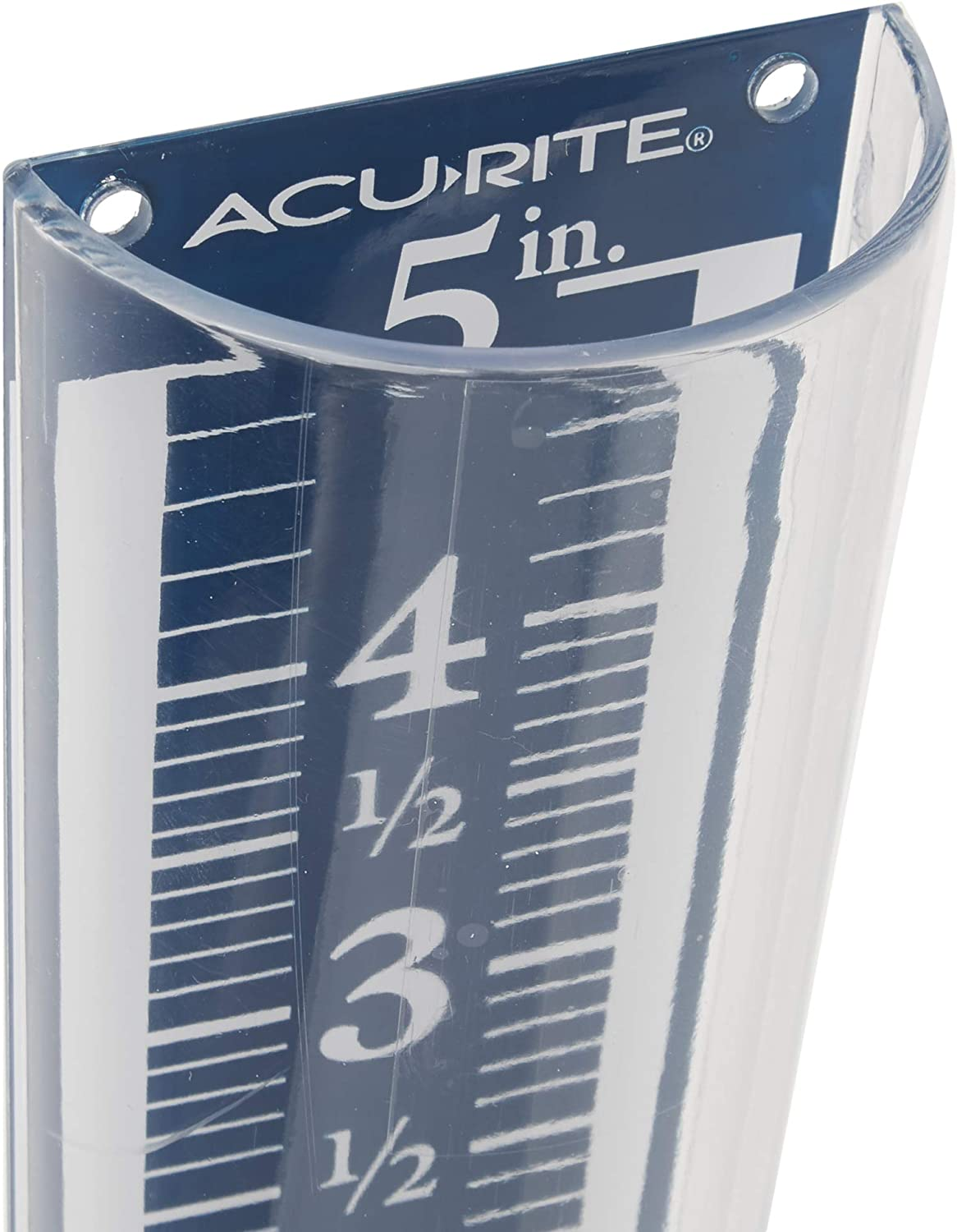 Acurite 5" Capacity Easy-To-Read Magnifying Acrylic, Blue (00850A3) Rain Gauge image number 6