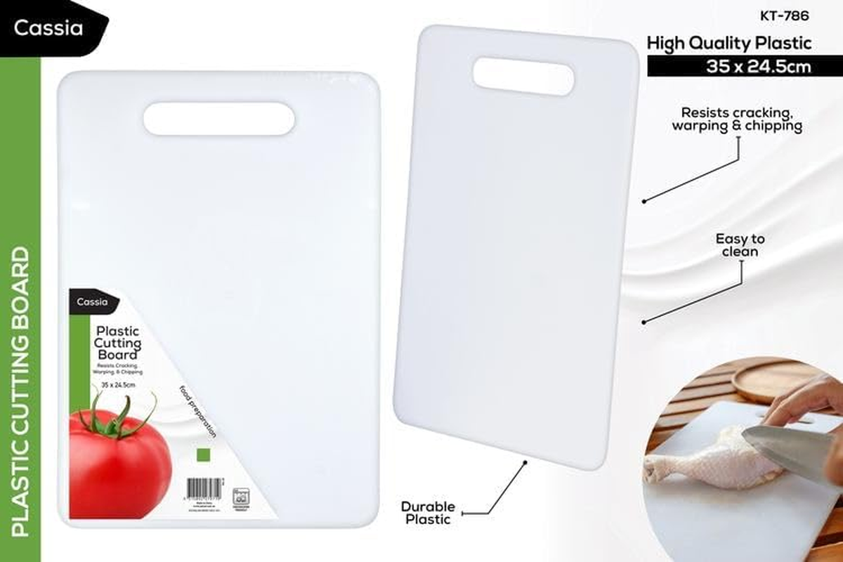 Cassia Plastic Cutting Board, 35 Cm X 24.5 Cm X 0.6 Cm Size image number 1