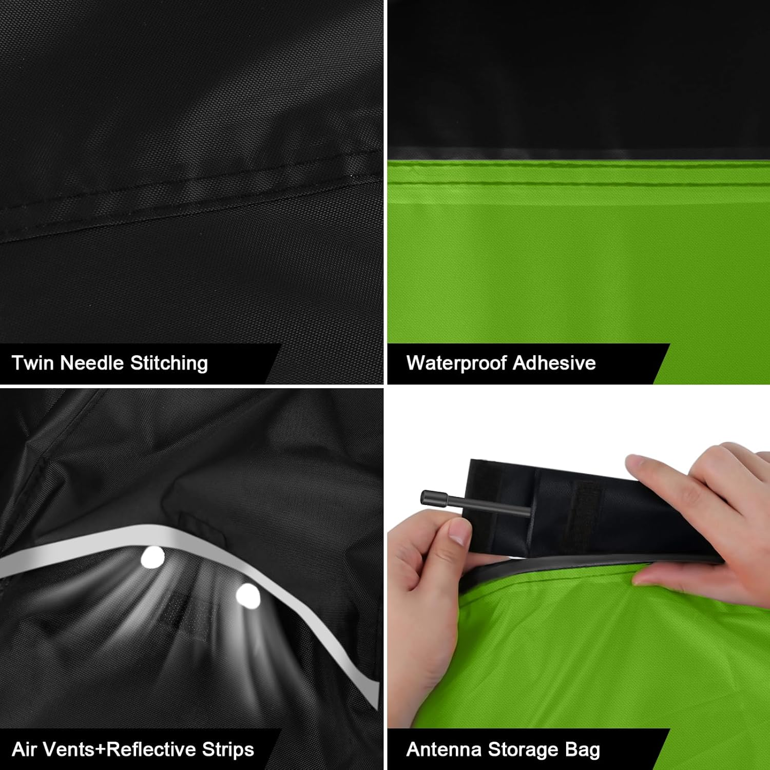 Waterproof Motorcycle Cover Replace for Kawasaki KLR 650 Versys X300 650 without Trunk Models, 420D Oxford Cloth Motorcycle Cover for Snow Rain Dust Protection image number 1