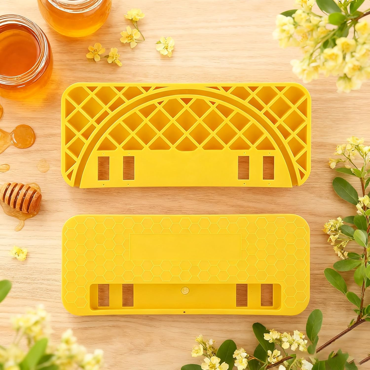 Beekeeping Uncapping Tank Set, Stainless Steel Serrated Knife, Plastic Honey Bucket Scraper, Black and Transparent, Honey Harvesting Equipment image number 1