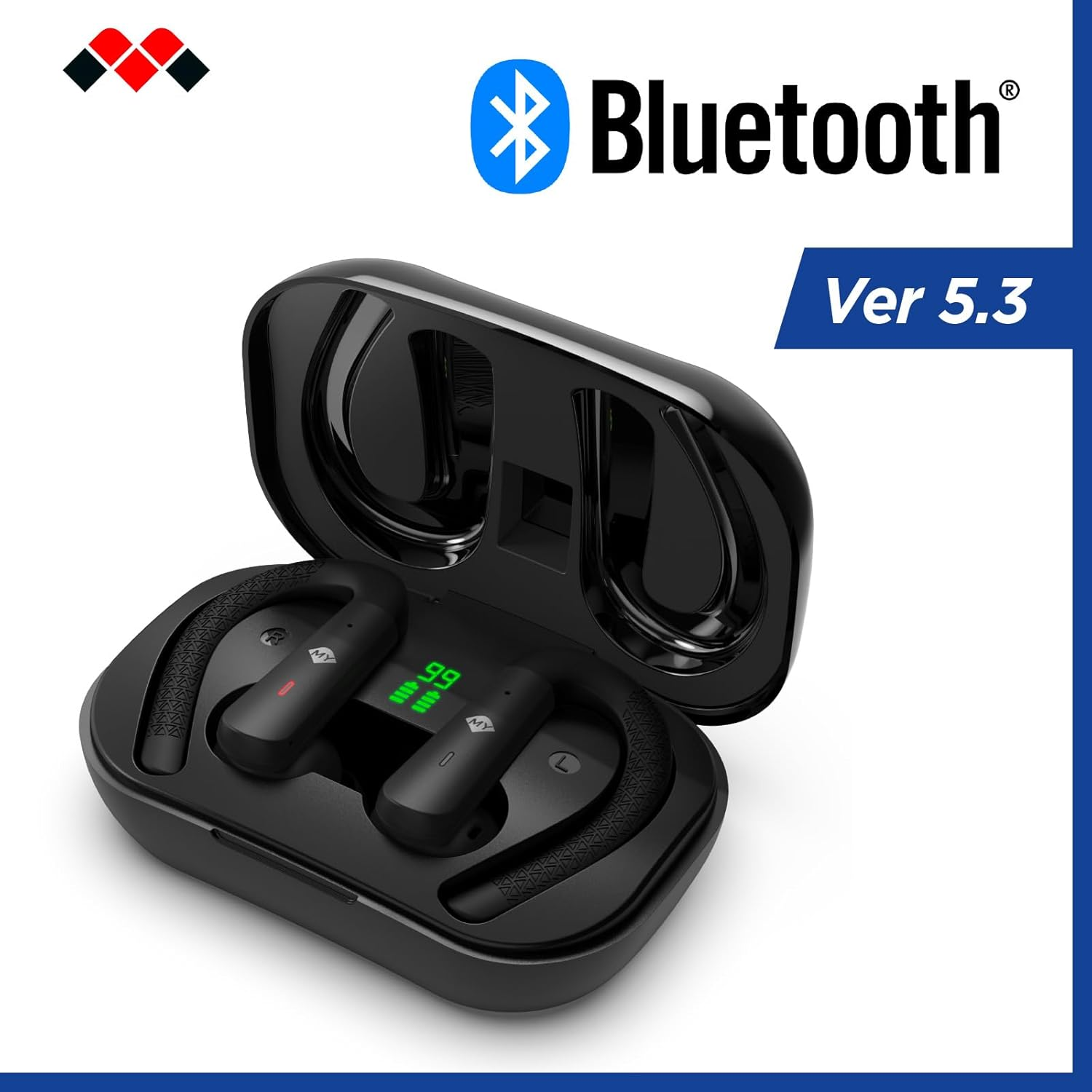 Meliconi Mysound True Fit Plus, True Wireless Bluetooth 5.3 Headphones, Black, for Sports, Touch Control, Charging Box with LED, 32 Hours Battery image number 2
