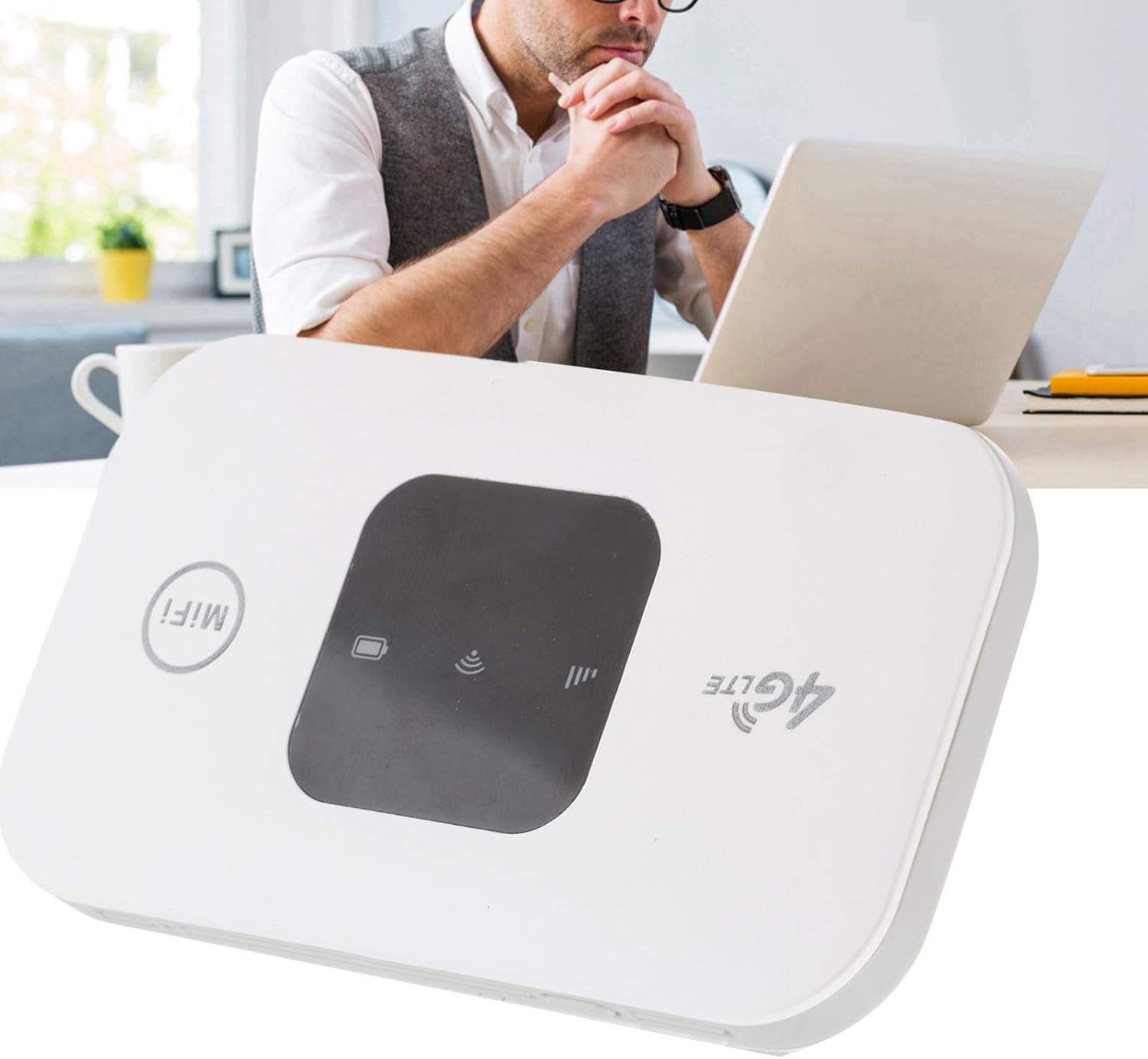 CHICIRIS Portable Wifi, White 4G Mobile Hotspot Wifi Router High Speed Compact Design Support 10 Users for Phone Laptop Desktop Tablet, Battery Included for Car Business Travelers Outdoor 8 10 Linux image number 4