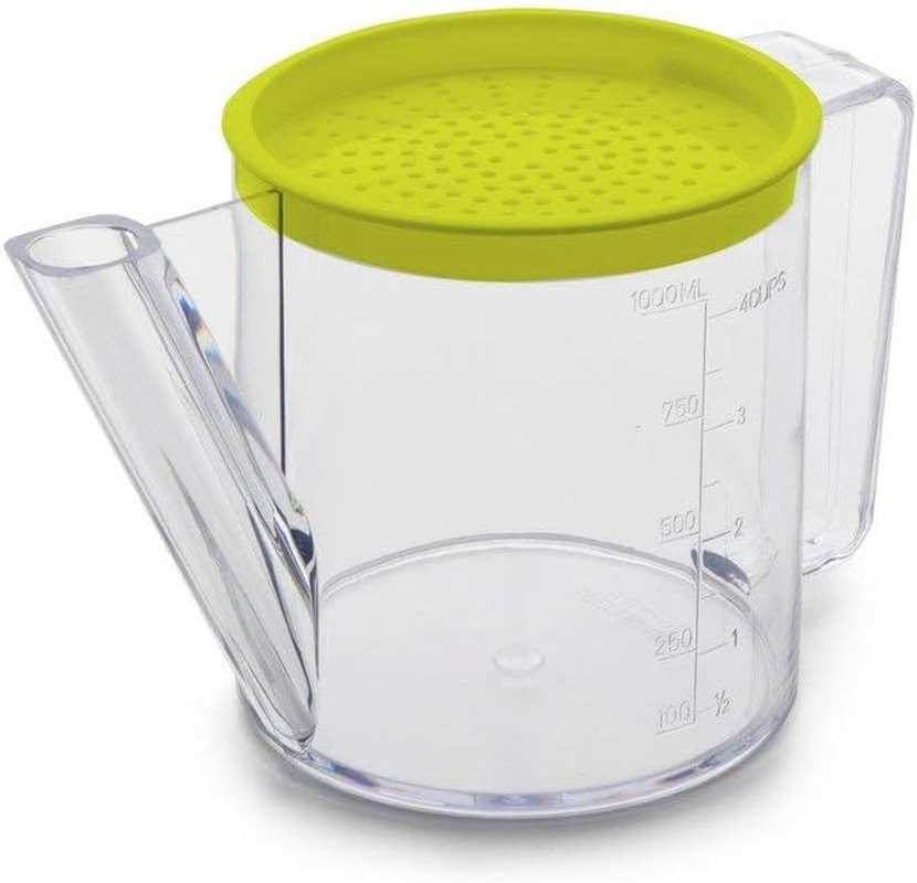 Ibili 795900 "Easycook Plastic Gravy Oil Fat Separator Measuring Jug 1 Litre, 20 X 13 X 13 Cm, Transparent/Green