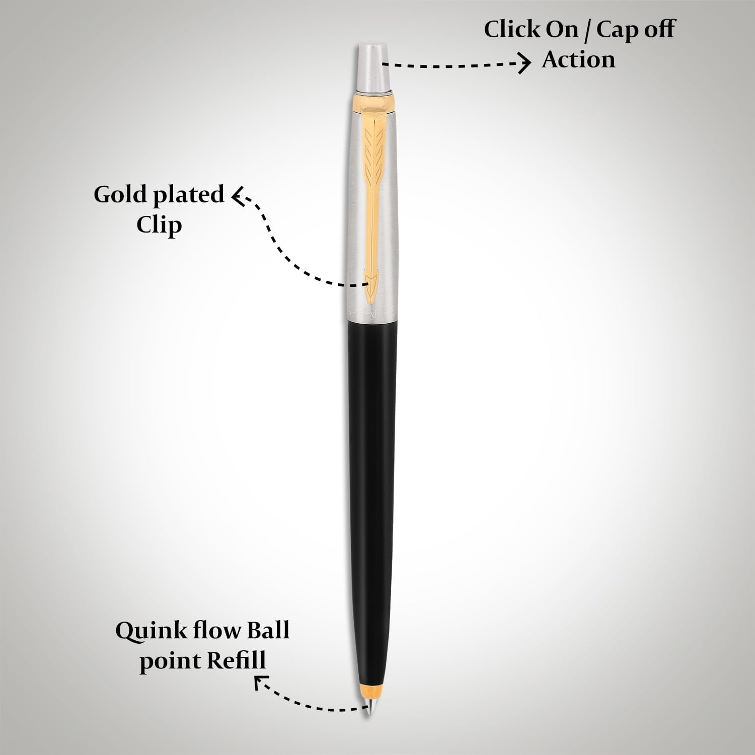 Parker Jotter 9000023185 Standard Ball Pen Gold Trim (Black) image number 5