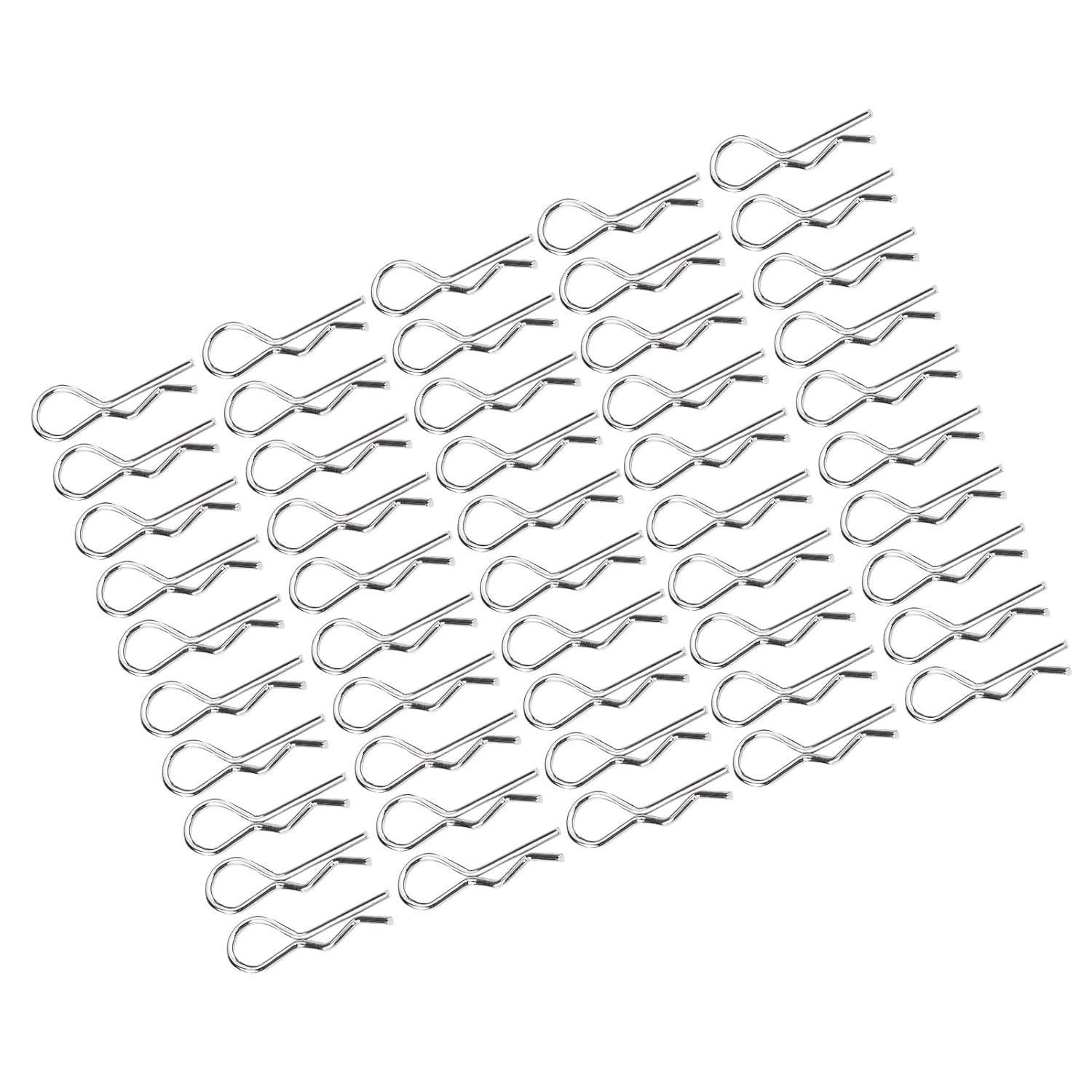 RC Shell Pin Set of 50 R Type Body Clip Pins for Remote Control Car 1/10 1/12 1/16 Scale Easy to Use for RC Hobbyists and Model Car Enthusiasts image number 1