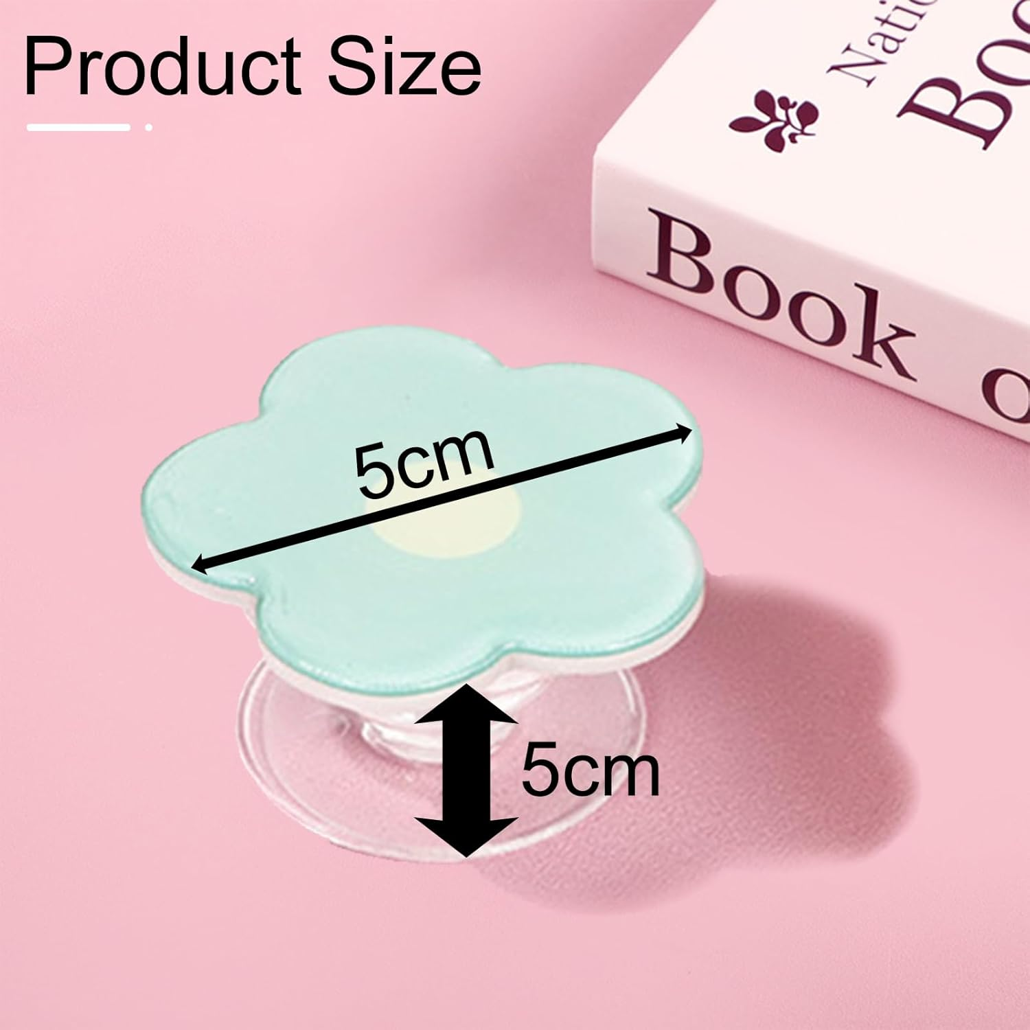 JANGJANG 3PCS Expandable Floral Phone Grip Stand Holder, Cute Collapsible Design with Interchangeable Kickstand, Ultra-Secure Comfortable Handle for Smartphones, Tablets, Kindle Accessories, image number 4