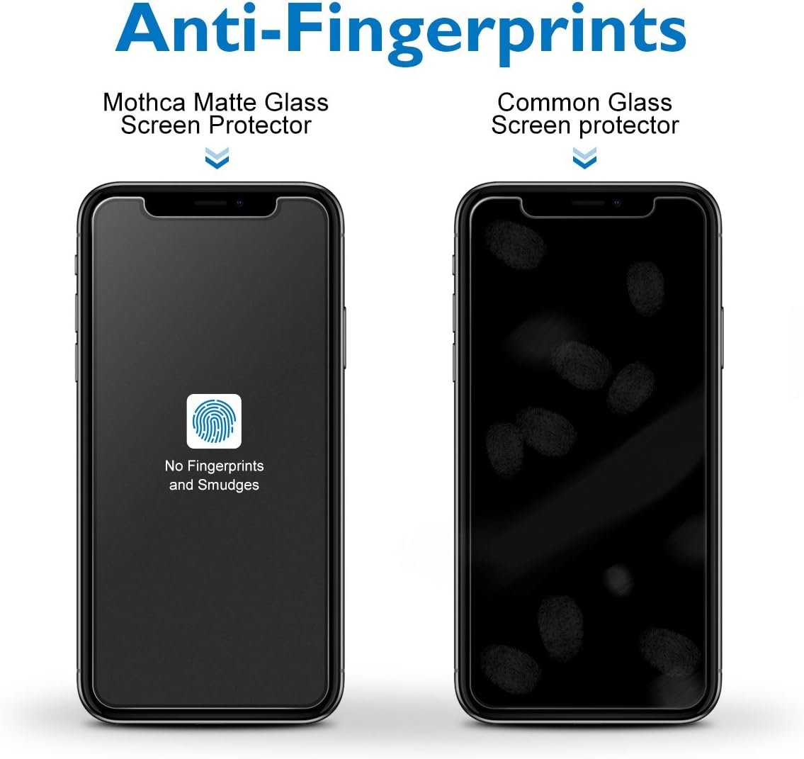 Mothca Matte Glass Screen Protector for Iphone Xr/Iphone 11 [6.1-Inch] Anti-Glare & Anti-Fingerprint, 9H Hardness Tempered Glass Film, Case Friendly Easy Installation Bubble Free - Smooth as Silk image number 5