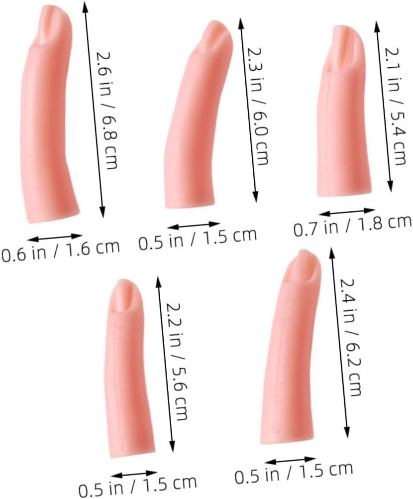 5Pcs Nail Tech Supplies Acrylic Nails Practice Fingers Fake Fingers Training Hand image number 5