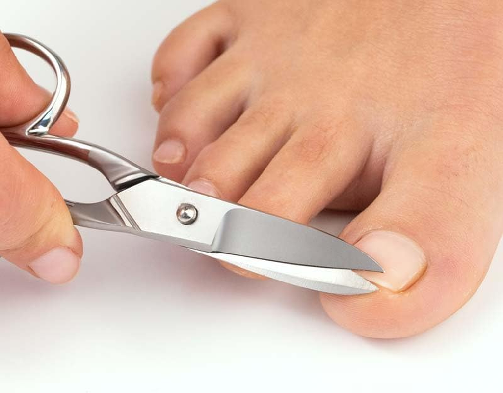 Remos Toenail Scissors Stainless Steel Serrated Blade Cuts Strong Fingernails and Toenails image number 1