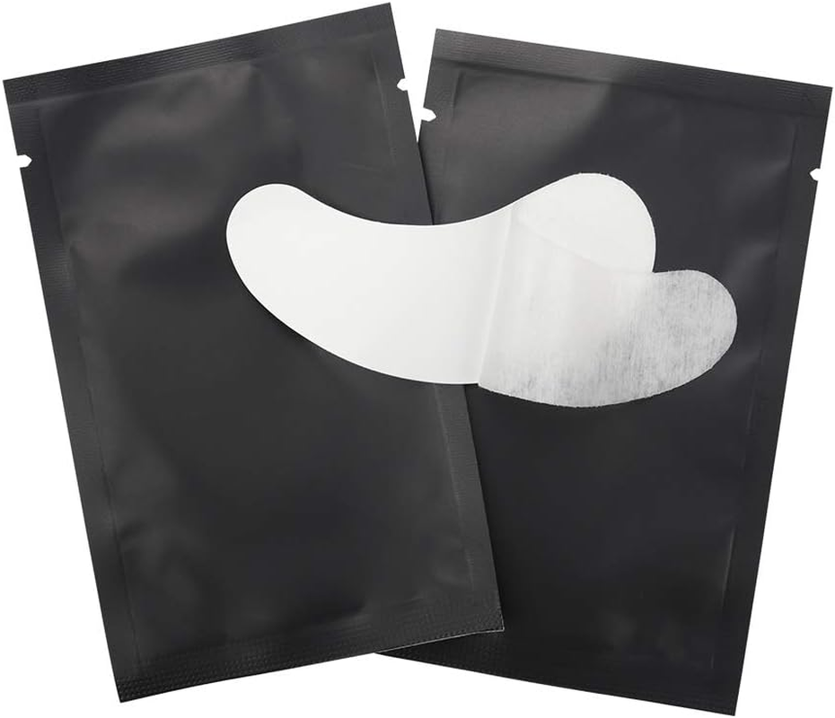 100 Pairs Eye Gel Pads, Lint Free under Eye Patches for Eyelash Extensions, Premium Eye Mask Beauty Tool Kit, Black-1 image number 4