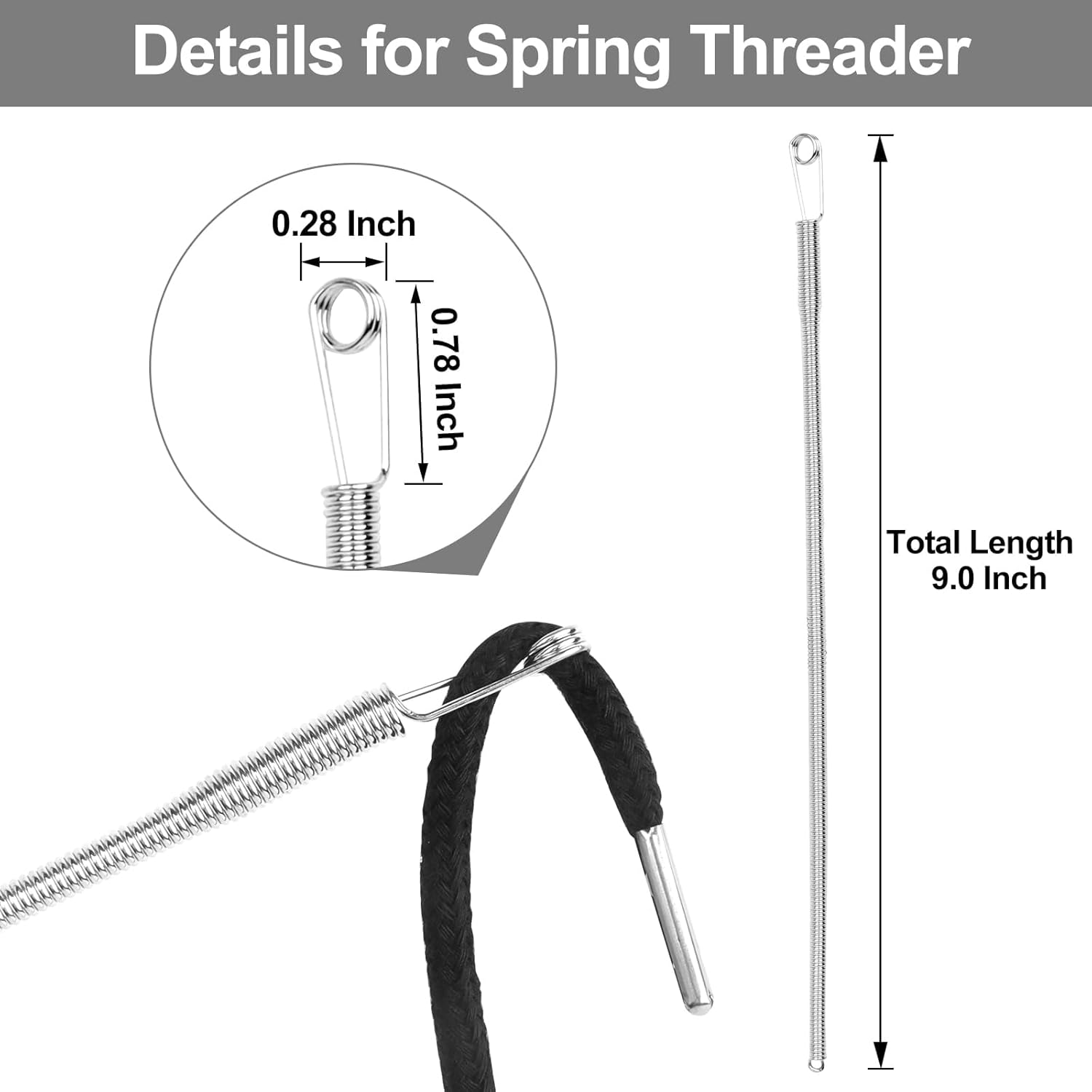 Drawstring Replacement Kit 12 Cords + 10 Locks + 3 Threaders | 57 Inch Elastic Drawstring Cord for Sweatpants, Drawstrings Replacement Draw Strings for Hoodies, Sweatpants, Shorts, Pants image number 3