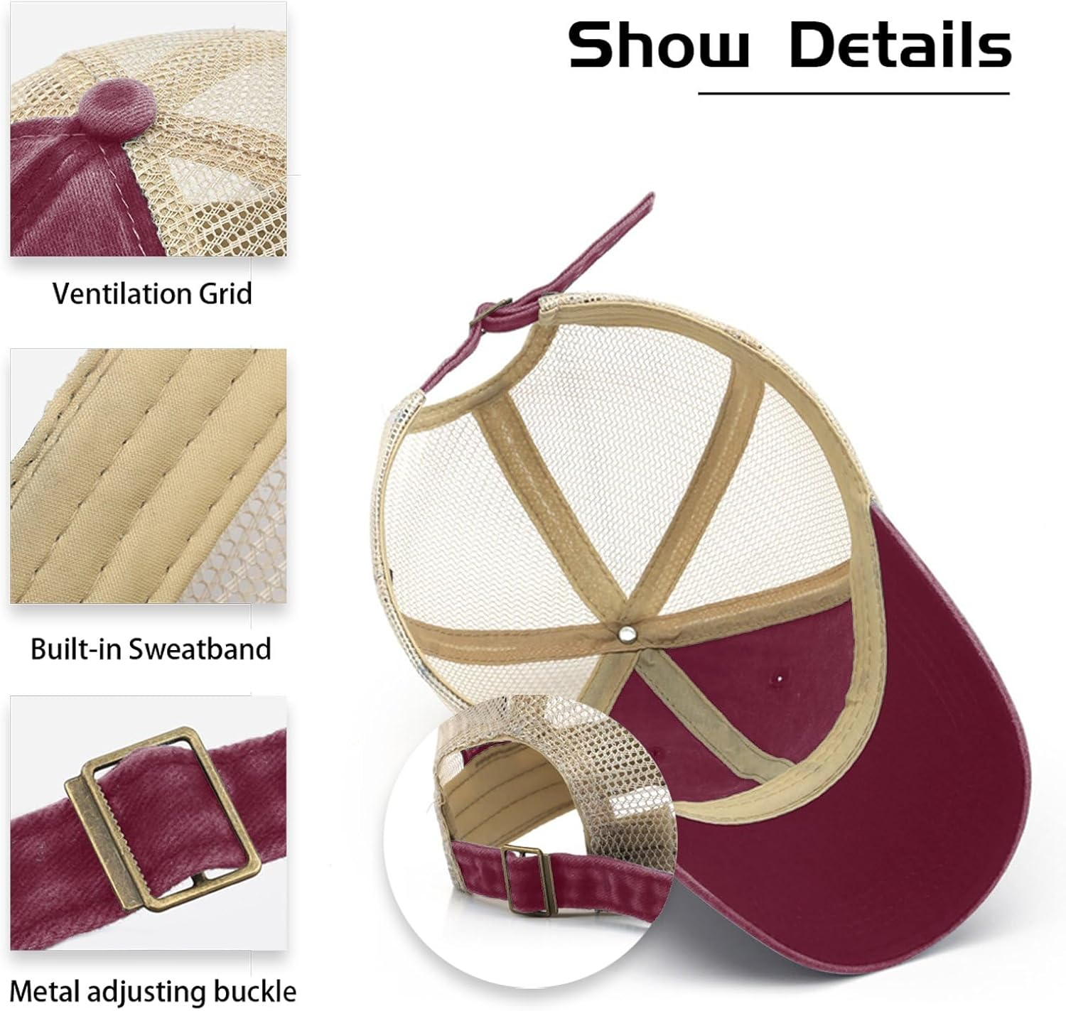 OOMOO Fishing Hiking Gifts for Men the Rodfather Caps Fishing Hat for Mens image number 3