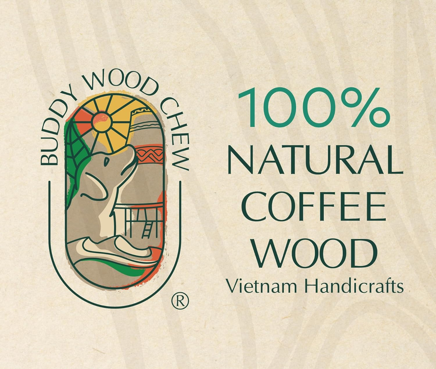 Dog Chew Elbow - Gorilla Chew, Large, Long Lasting Wood Chew for Dogs S (Single)