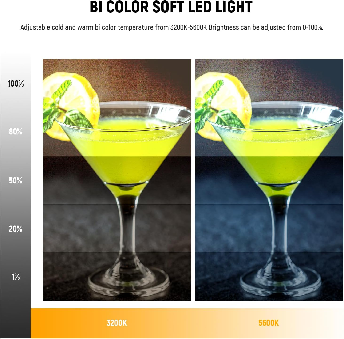 NEEWER 9" LED Camera Video Light Panel, 4000Mah USB C Dimmable DSLR Soft Key Lighting 3200K-5600K CRI95+ for Studio Photography Recording Streaming, Mini Desk Tripod Stand, Cleaning Cloth, NL-116AI image number 6