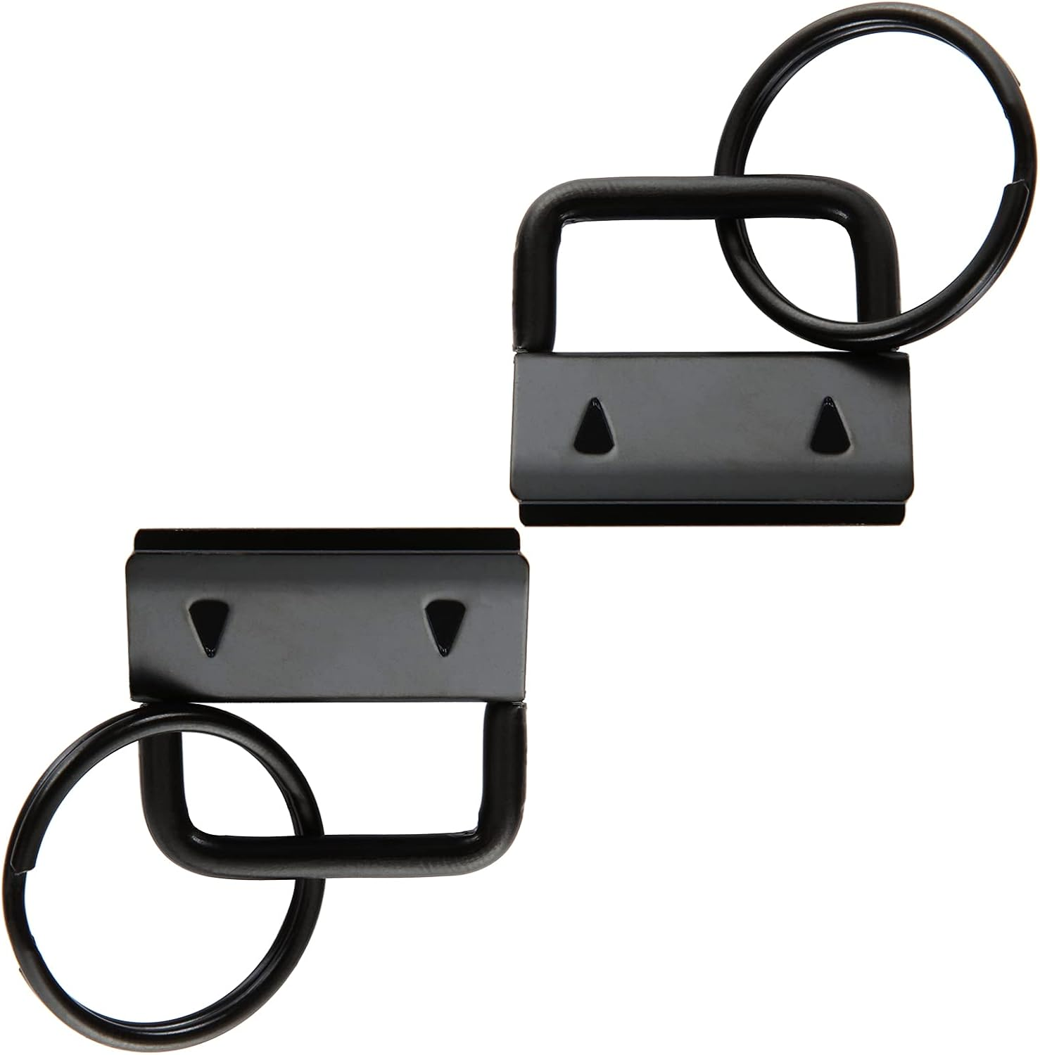 ZIQI 1 Inch Key Fob Hardware with Key Rings, 60Pack Black Wristlet Key Chains Hardware for Keychain Wristlet Strap, Key Lanyard and Key Chain for Making Hardware Supplies image number 1