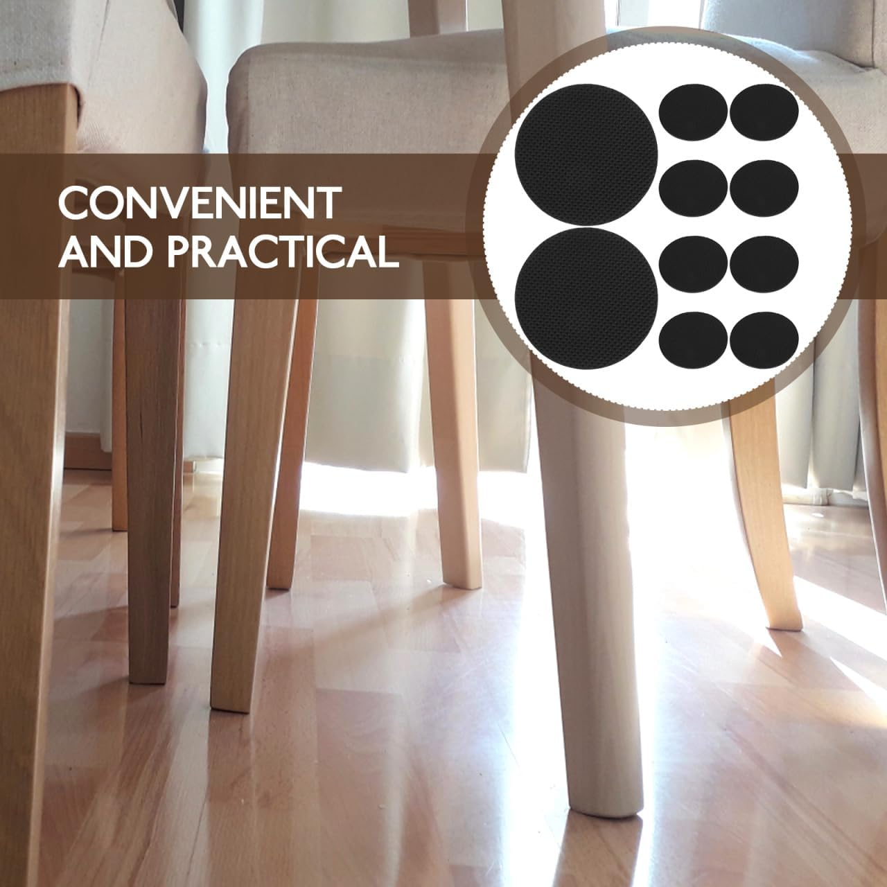 10Pcs Billiards Accessories - Table Leg Pads & Levelers - Eva Pool Table Feet Protectors image number 4