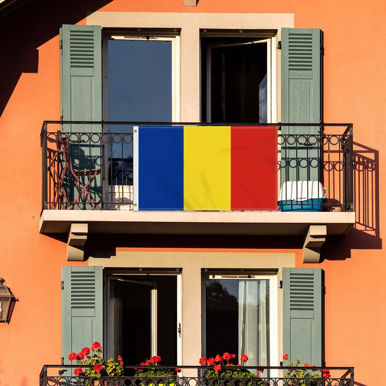 Large 3&times;5 FT Romania Flag, Big Romanian100D National Outdoor Banner,Decorgarden with Brass Gromment