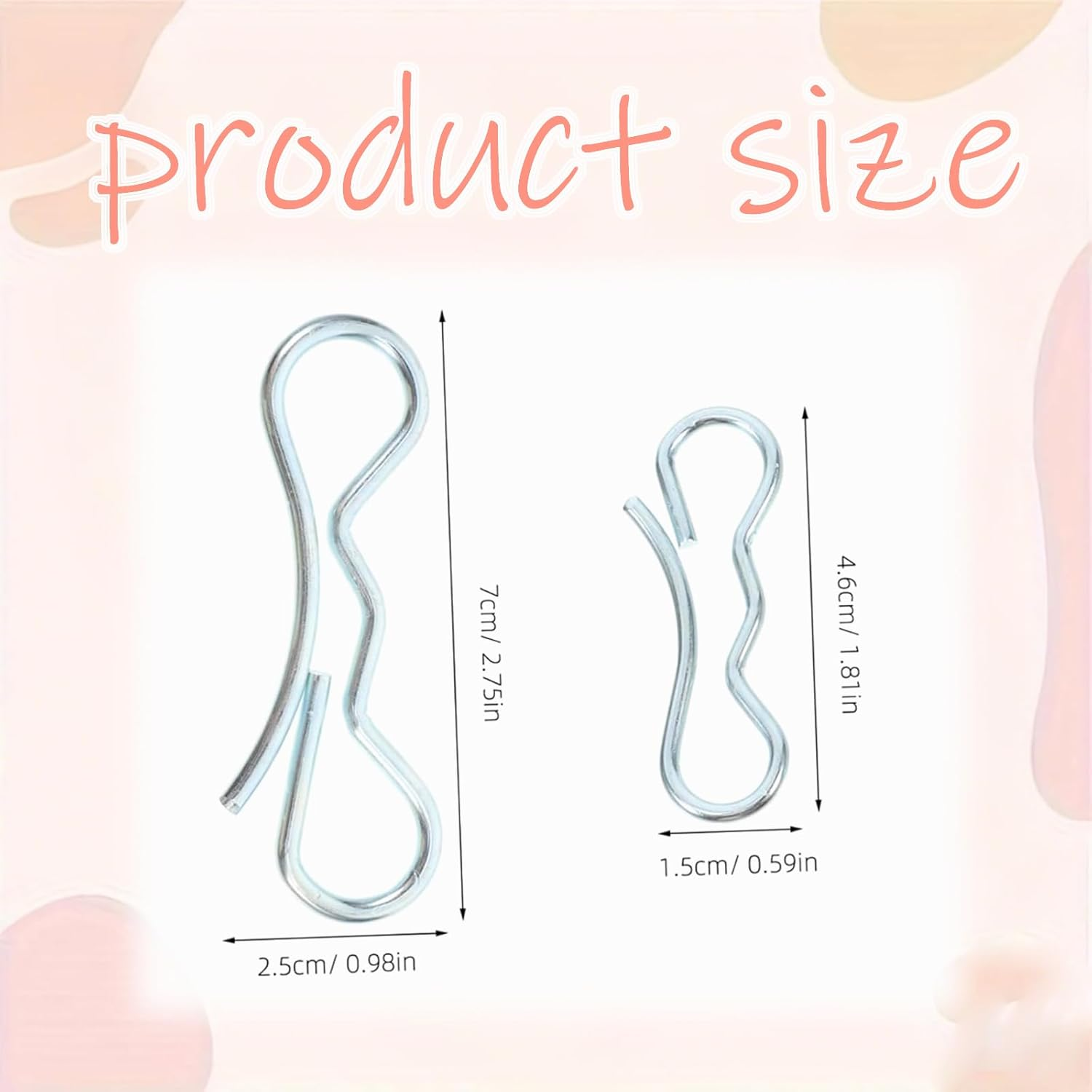 5PCS Durable Bow Tie Lock Cotter Pins - Heavy-Duty Spring Fasteners for Deck Construction & Item Locking - Versatile Clips for Multiple Applications image number 2