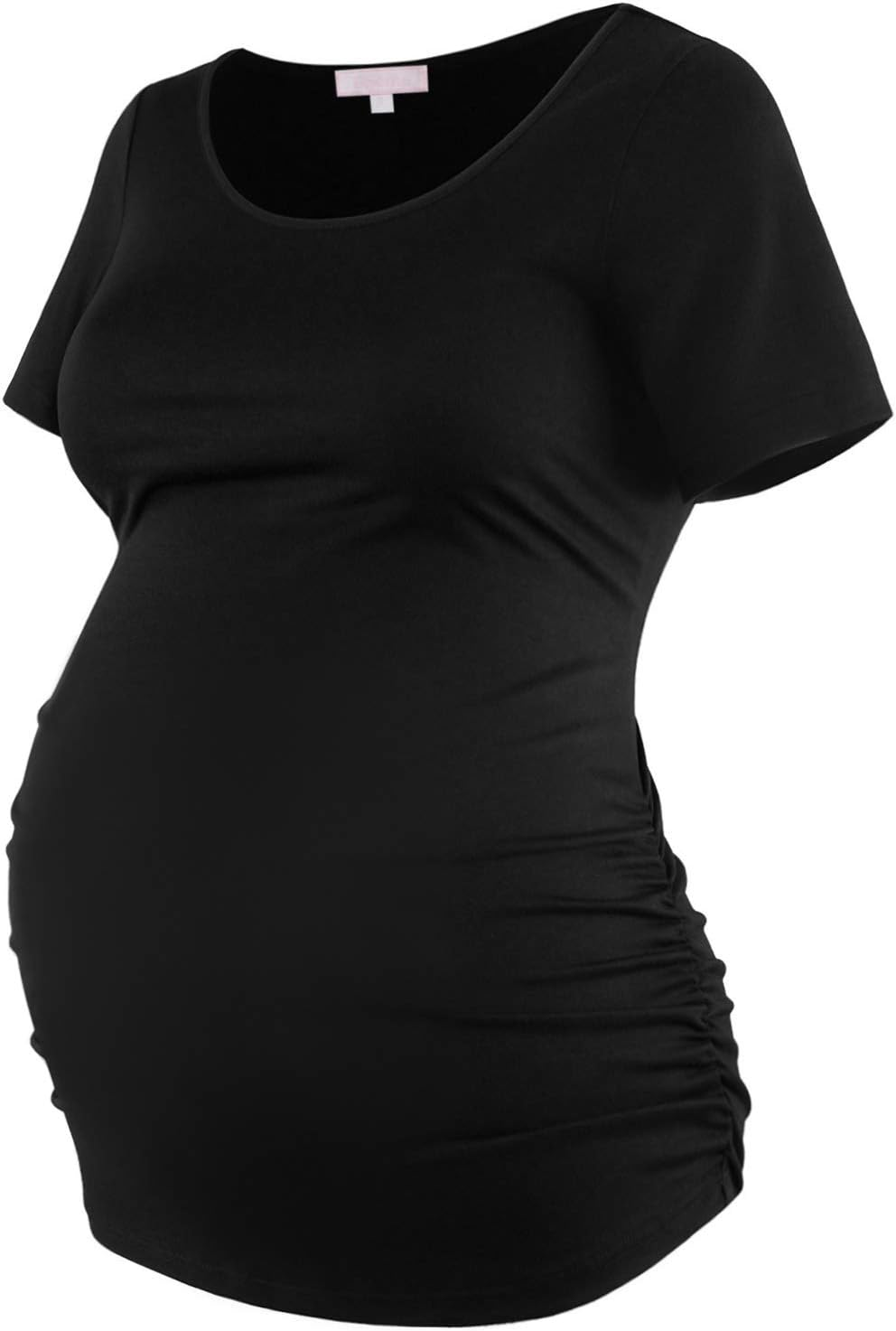 Bhome Maternity Shirt Short Sleeve Tshirt Summer Layering Pregnancy Tee