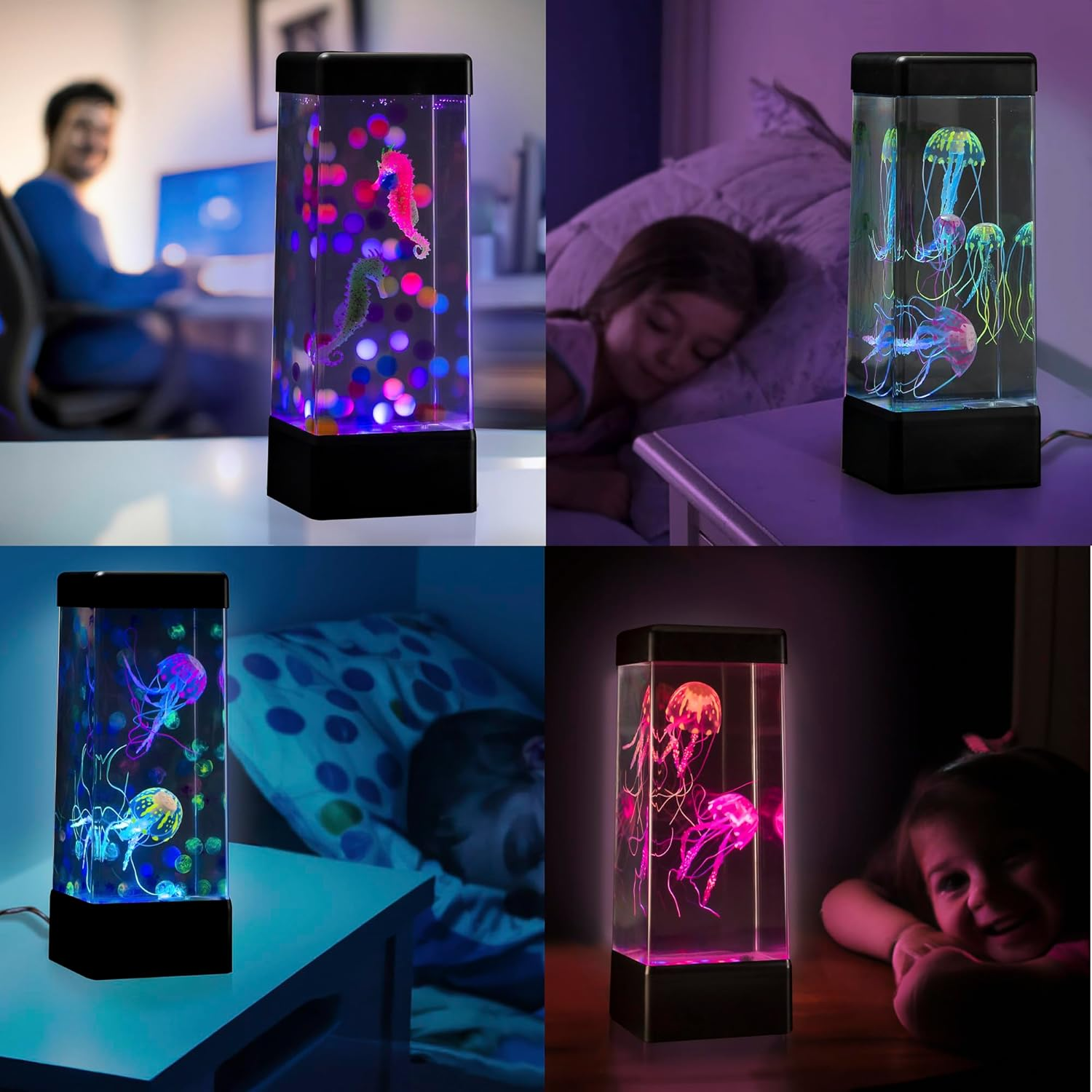 24X7 Nonstop Quiet Operation Premium Large Jinx Luminous Jellyfish Lamp - High-Performance Pump & Multiple Accessory Support - Aquarium Night Light Mood Lamp/Lava Lamp- USB Edition image number 4
