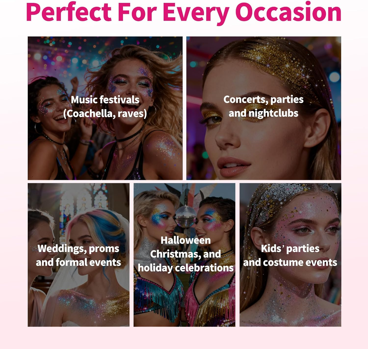 SEVICH Glitter Stick Purple for Face Body Hair,Skin Safe Waterproof Sparkle with No Glue Needed,Easy to Apply and Remove for Parties Festivals Makeup,15G - Blue image number 5