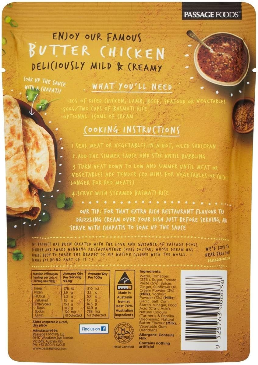 Passage to India - Butter Chicken Simmer Sauce image number 2