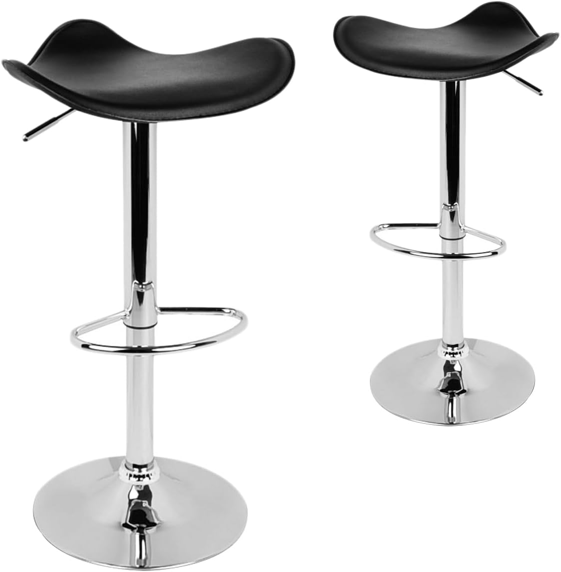 Fiesta New PU PVC Leather Bar Stool Kitchen Chair Gas Lift (Black) image number 1
