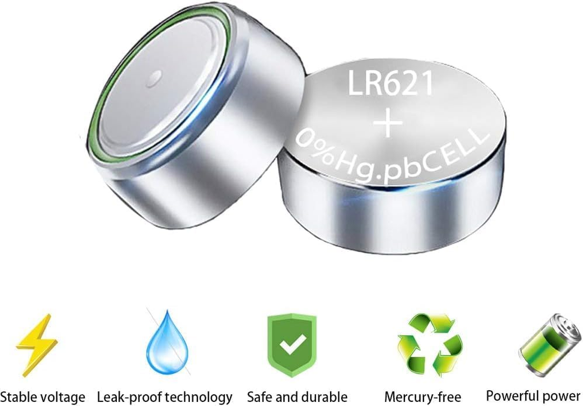 30PC AG1 Battery LR621 364 Watch Battery 1.55V 364 SR621SW LR621 621 LR60 CX60 1.5V Button Cell Watch Batteries for Watch Toys Remote (30) image number 2