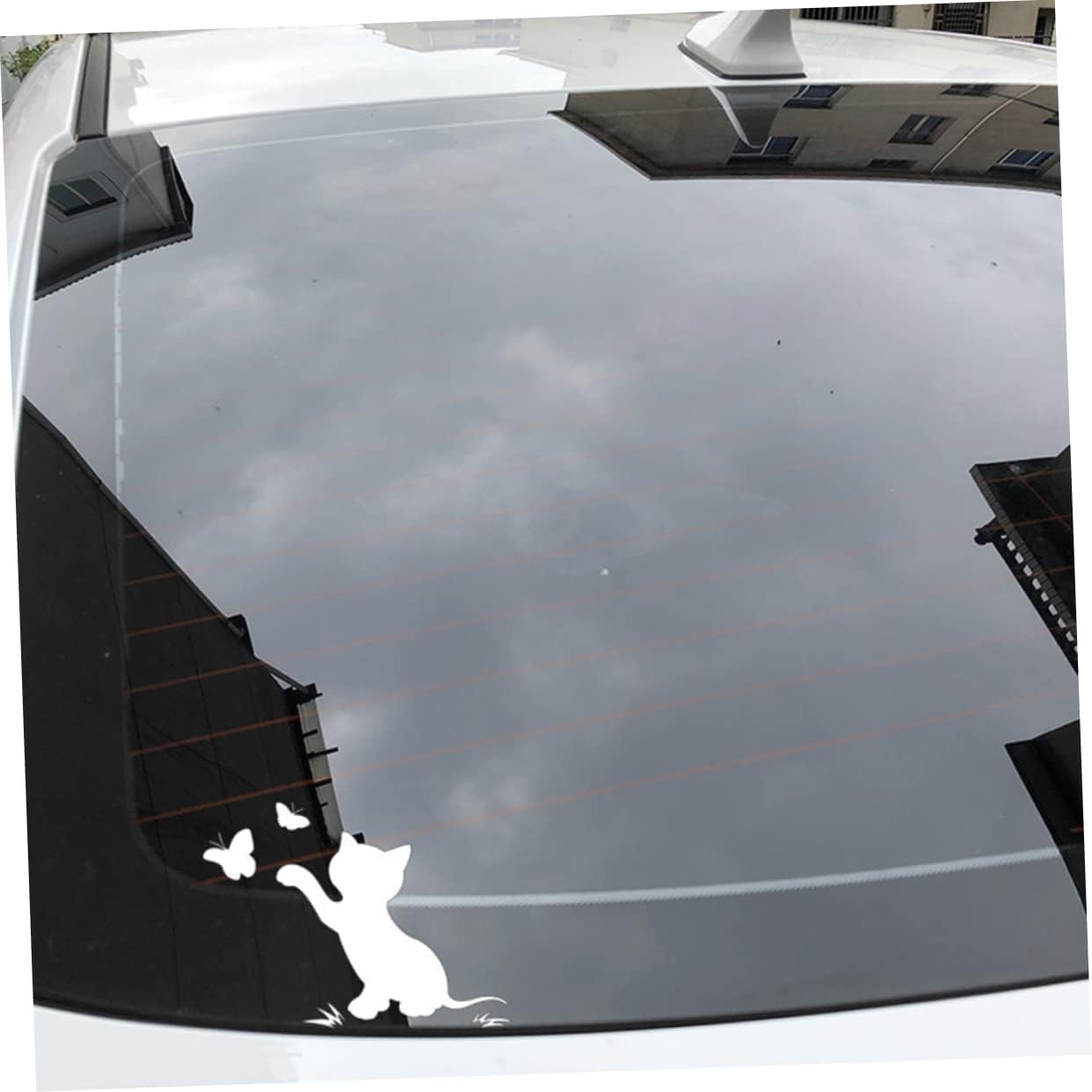 GLEAVI Flapping Cat Car Sticker Reflective Scratch Cover Durable Pet Material Cartoon Automotive Body Decal for Vehicle Protection and Decoration image number 4