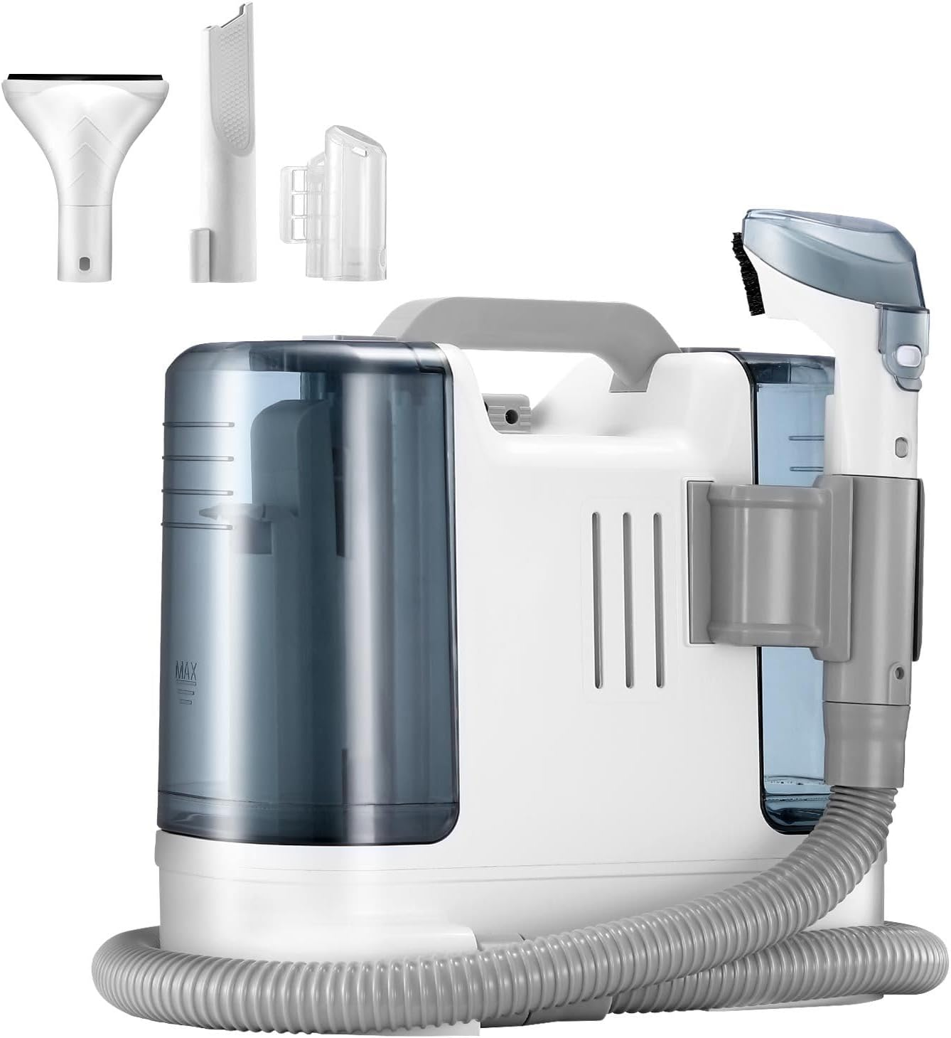 MAXKON Carpet Upholstery Cleaner Spot Vacuum Fabric Sofa Rug Stain Remover Mattress Car Seat Pet Stain Curtain Cleaning Machine 2 Tanks